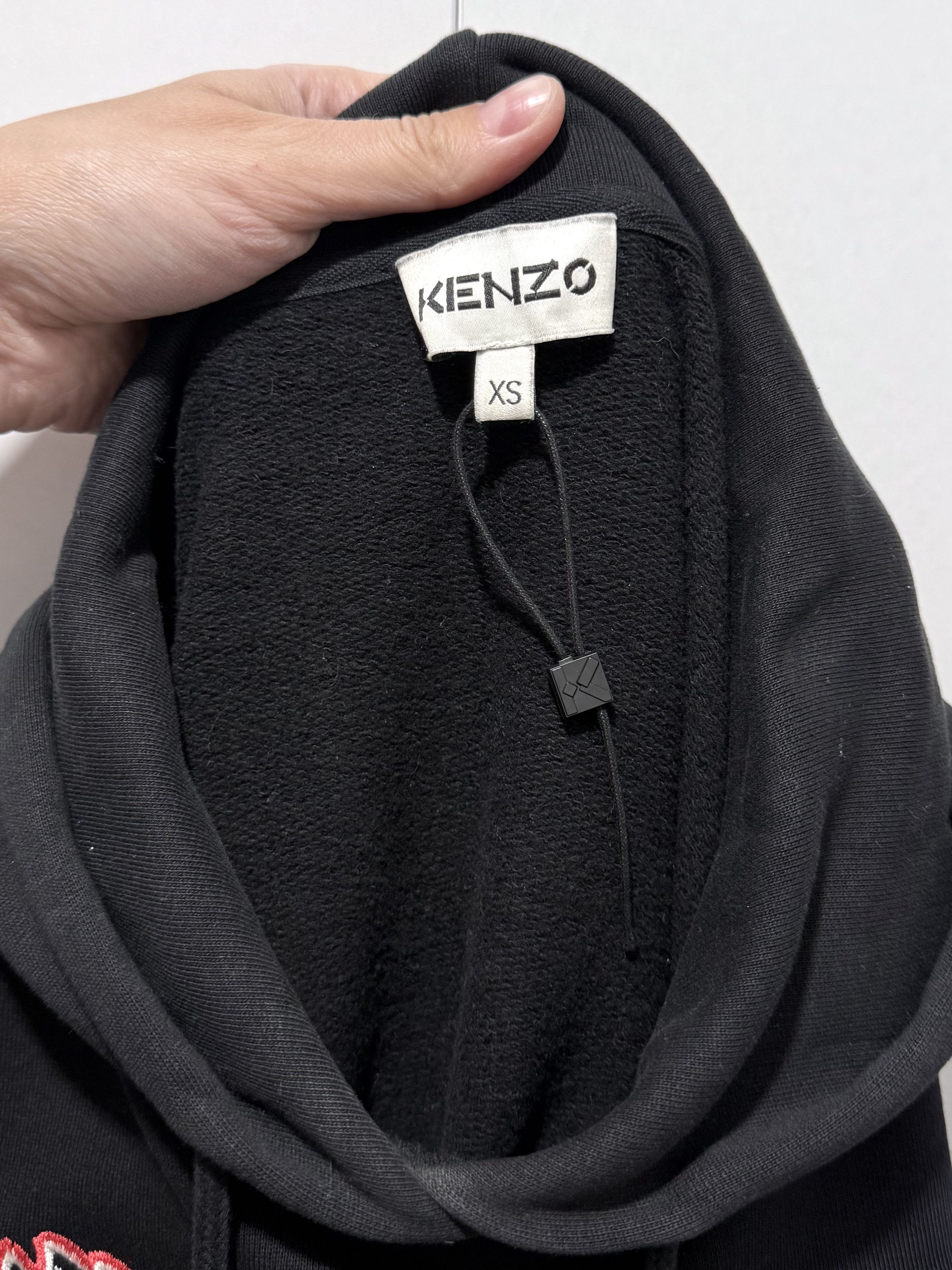Kenzo Kenzo Tiger Embroidered Black Hoodie Oversized (XS) Size XS / US 0-2 / IT 36-38 - 5 Thumbnail