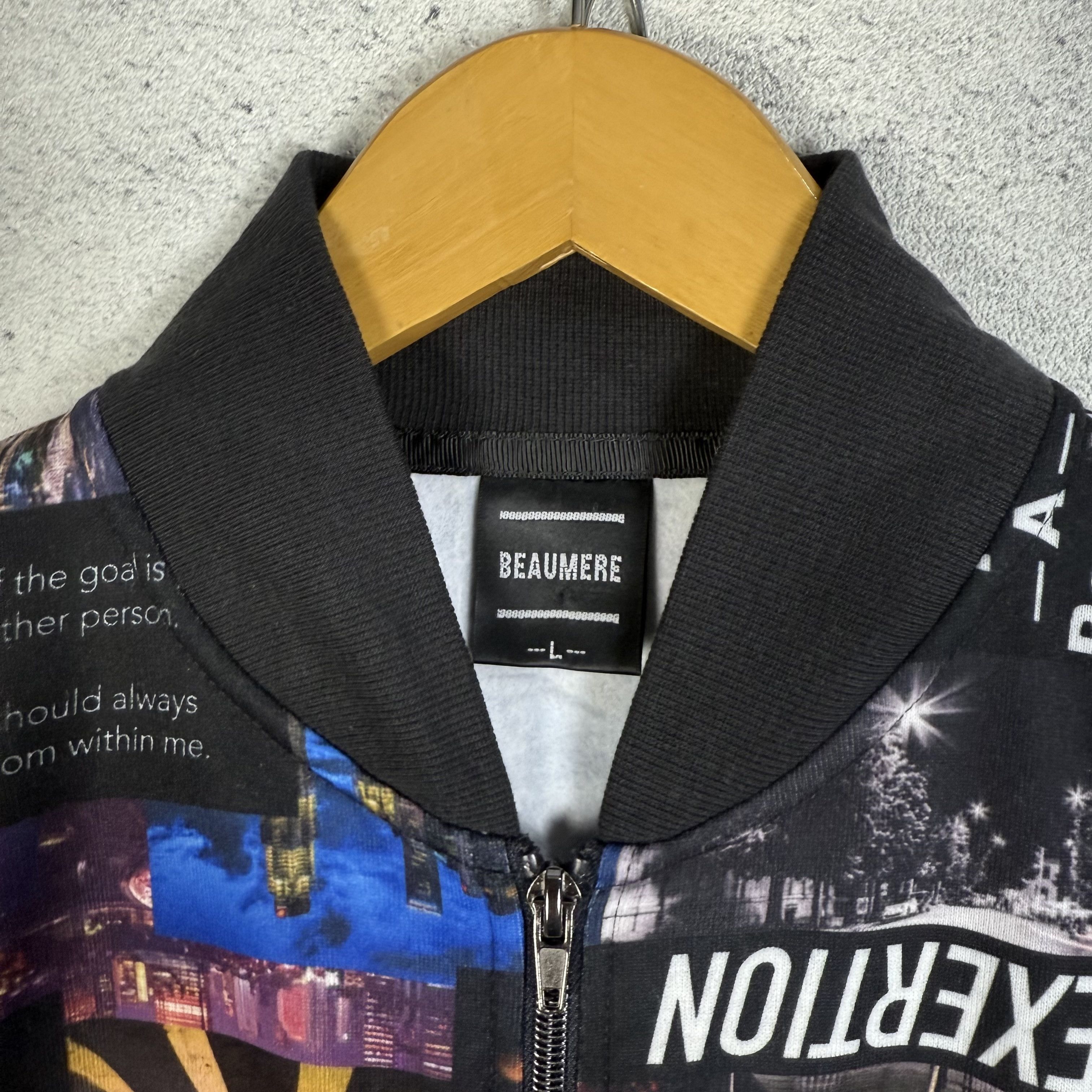 Japanese Brand Beaumere Over Print Zip Up Jacket Size US M / EU 48-50 / 2 - 4 Thumbnail
