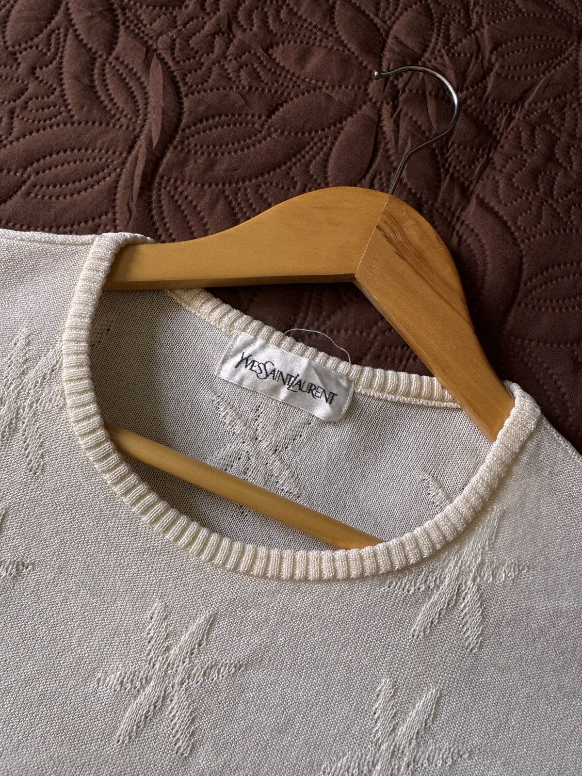 Yves Saint Laurent Vintage Yves Saint Laurent (YSL)short-sleeved knit top Size S / US 4 / IT 40 - 9 Thumbnail