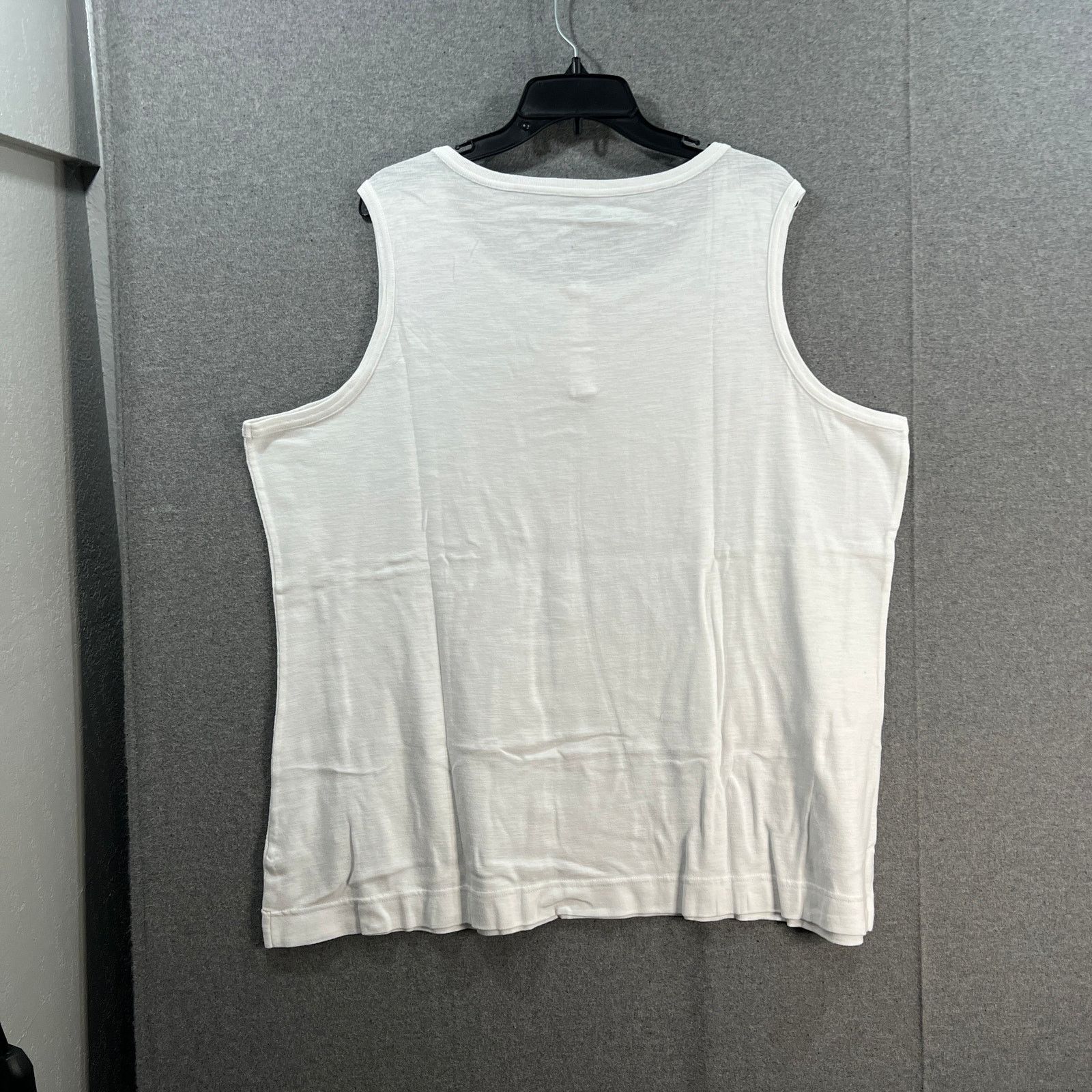 Other Encore by Idina Menzel Henley Tank Tee Bright White, Size 2X Size XXL / US 16-18 / IT 52-54 - 2 Thumbnail