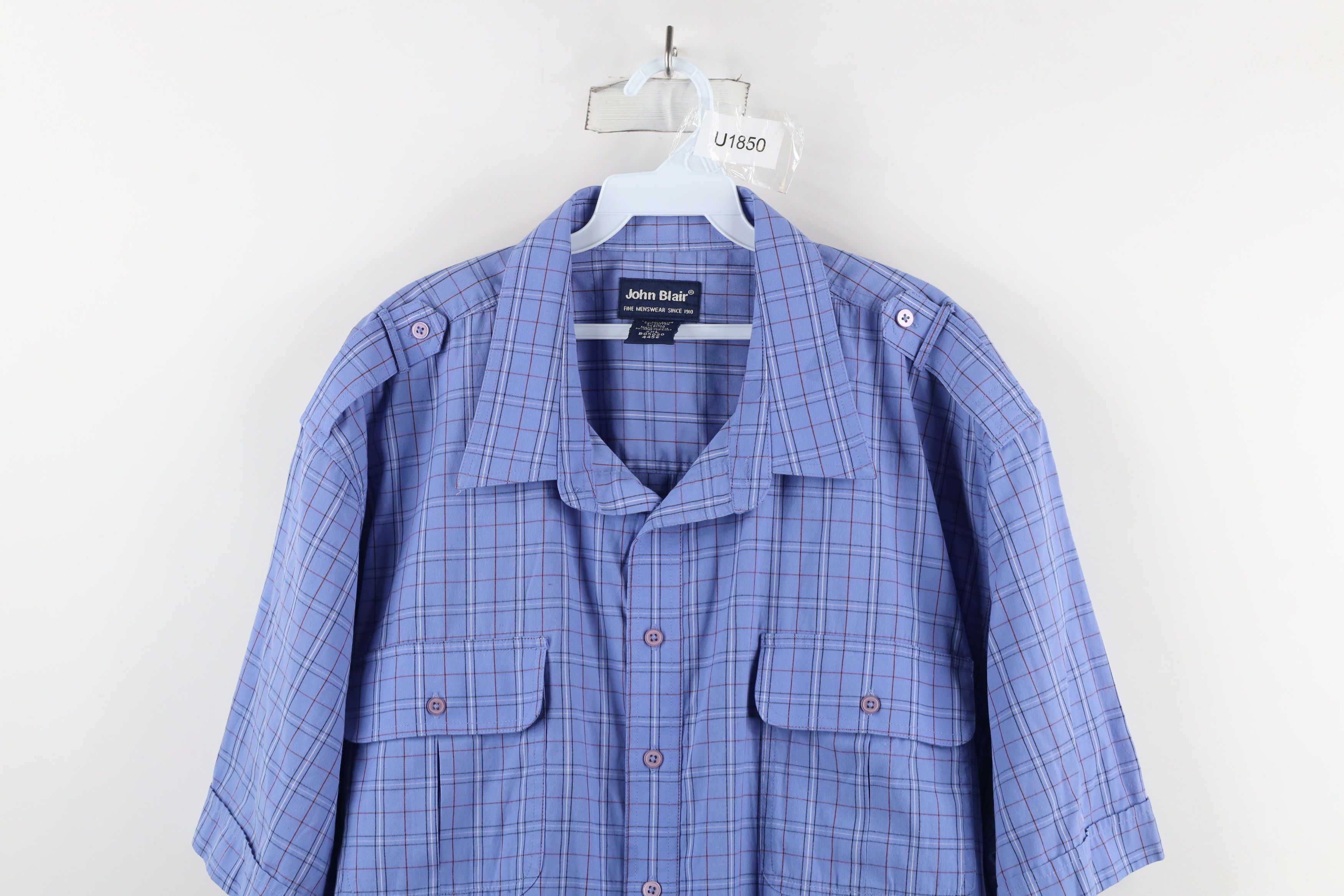 Vintage Vintage 90s Streetwear Bush Short Sleeve Button Shirt Plaid Size US XXL / EU 58 / 5 - 2 Thumbnail