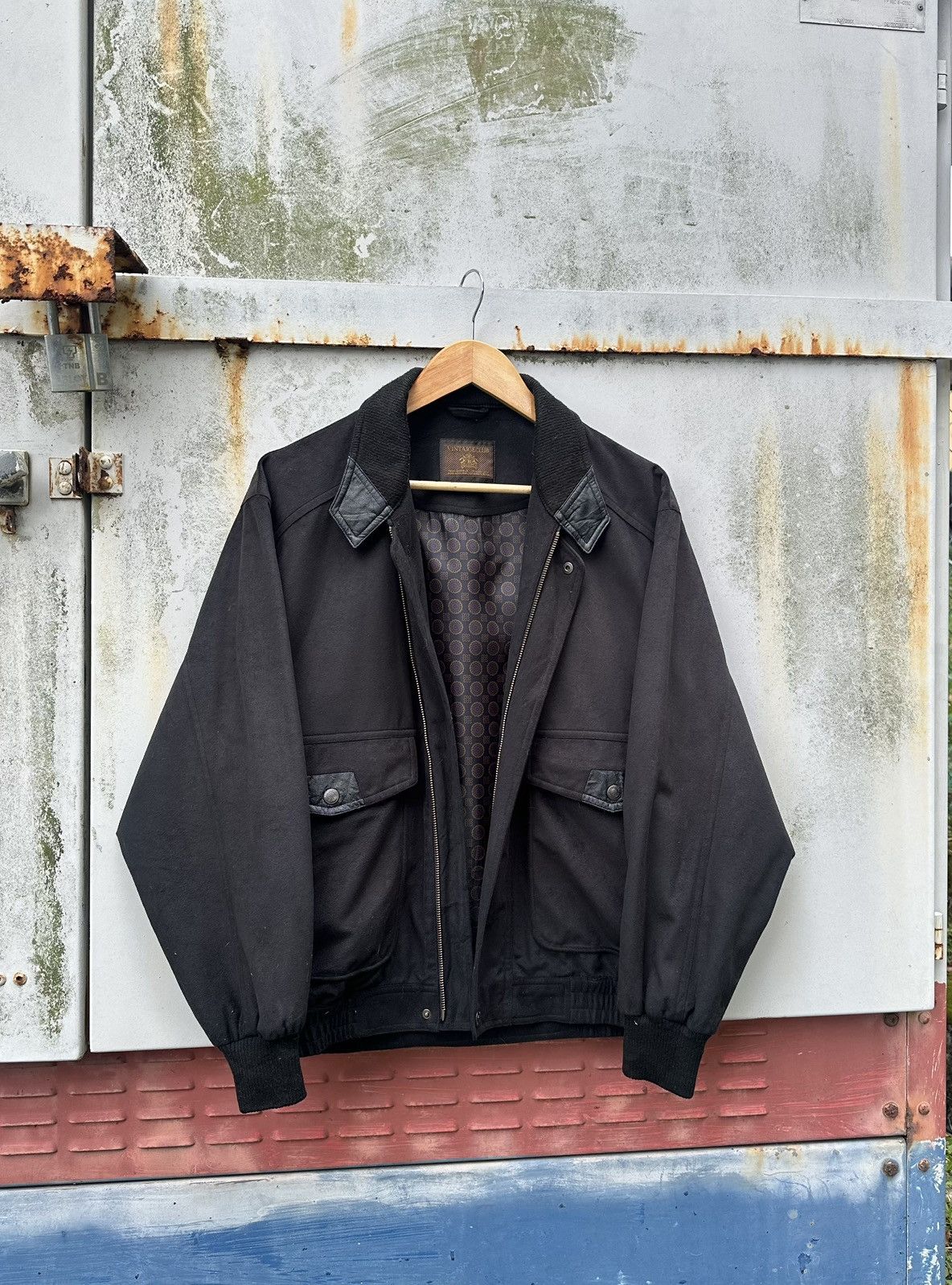 Vintage 👹Vintaige Club Black Suede Bomber Jacket Size US M / EU 48-50 / 2 - 3 Thumbnail