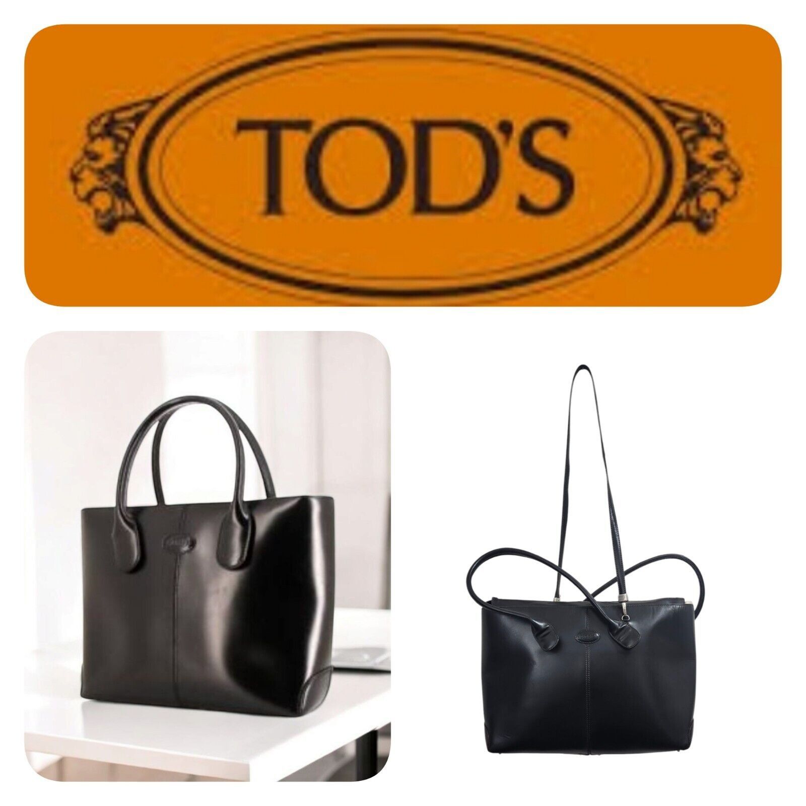 Tods Tod's Iconic Lady Di Bag D-Bag Tote Shoulder Dark Brown, Women's