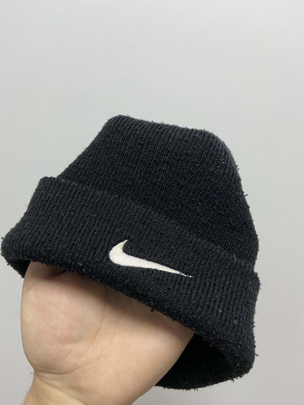 Nike × Vintage Nike Hat Vintage Beanie Small Embroidered Swoosh Logo Size ONE SIZE - 3 Thumbnail