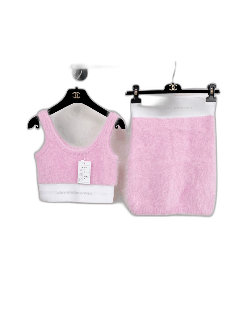 Alexander Wang Alexander Wang Pink Tank Top Skirt Set Size S / US 4 / IT 40 - 1 Thumbnail