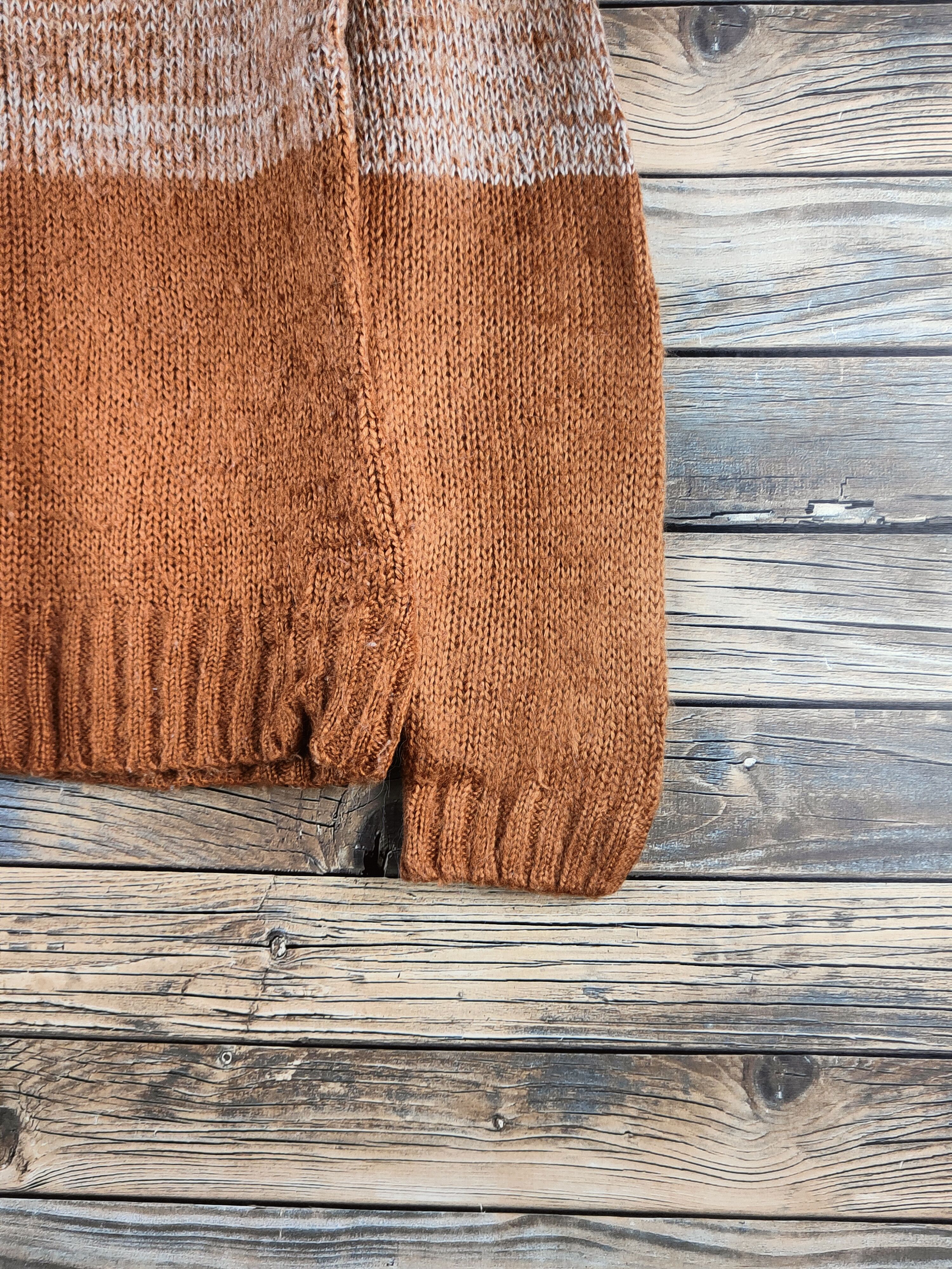 Japanese Brand DL Word Broken Brown Knitwear Sweatshirts #46-974 Size M / US 6-8 / IT 42-44 - 6 Thumbnail