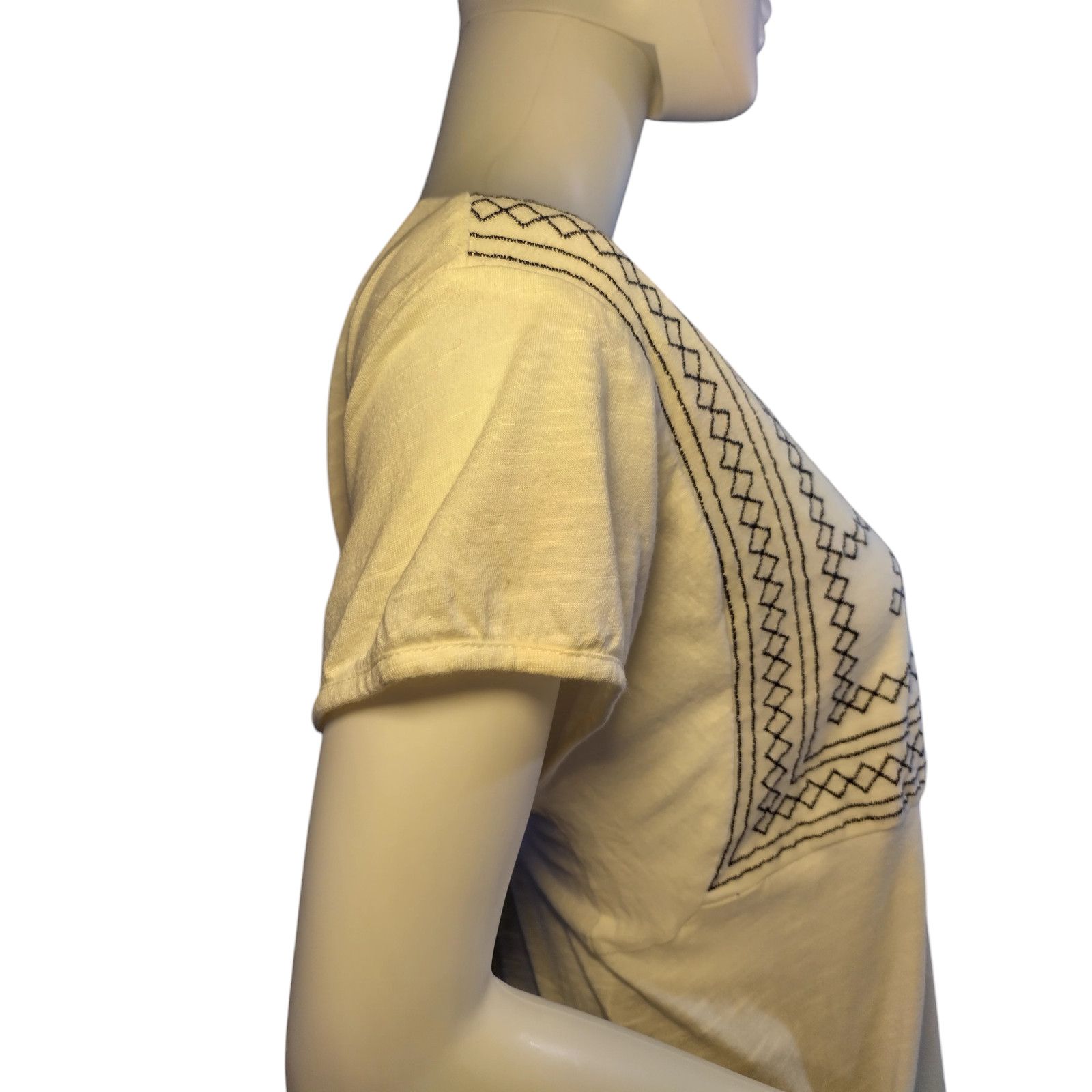 Gloria Vanderbilt Gloria Vanderbilt Womens Short Sleeve Tunic Embroidery Sz XL Size XL / US 12-14 / IT 48-50 - 3 Thumbnail