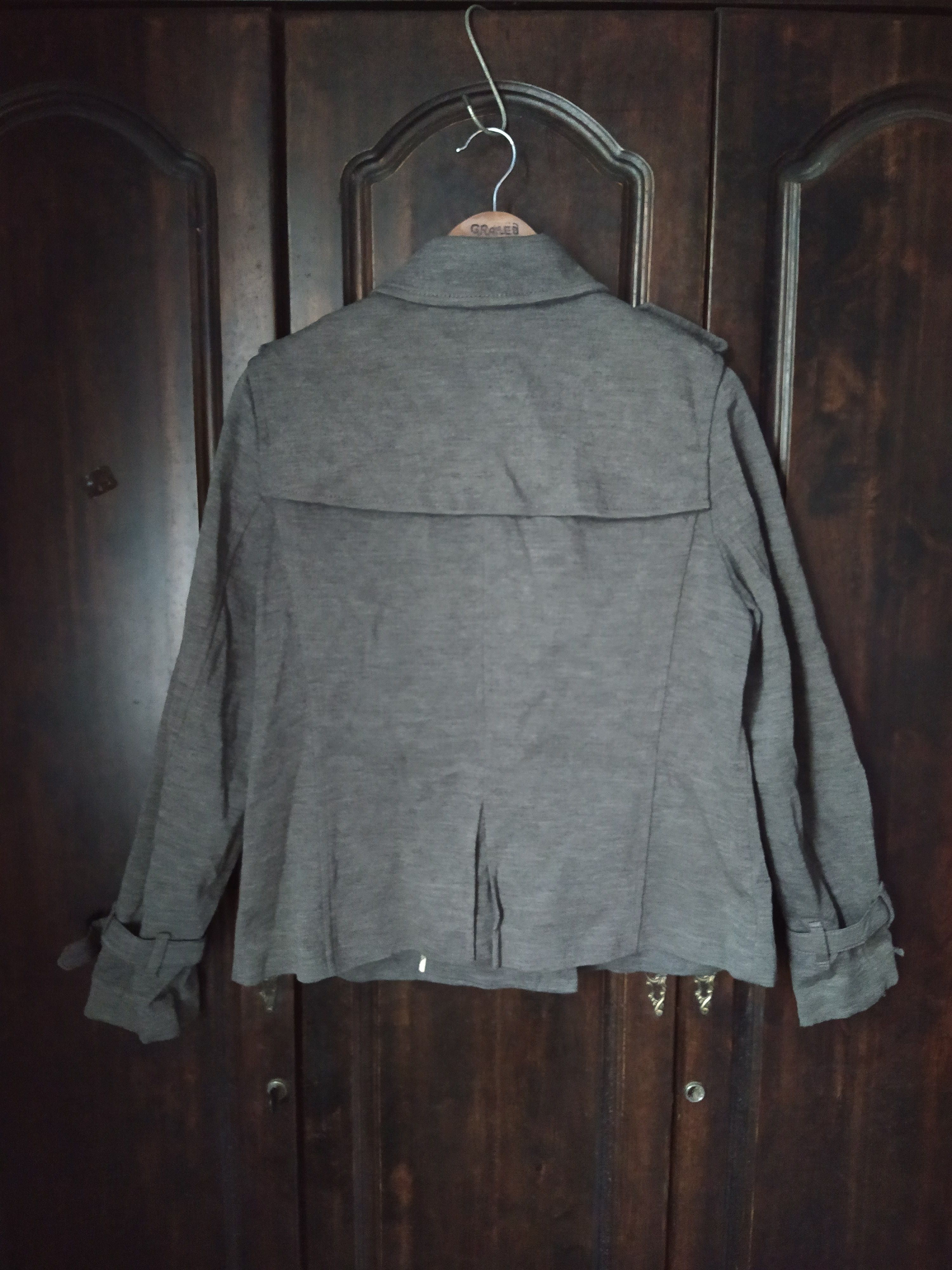 Burberry Burberry London Blue Label Wool Pea Coat Grey Size L / US 10 / IT 46 - 3 Thumbnail