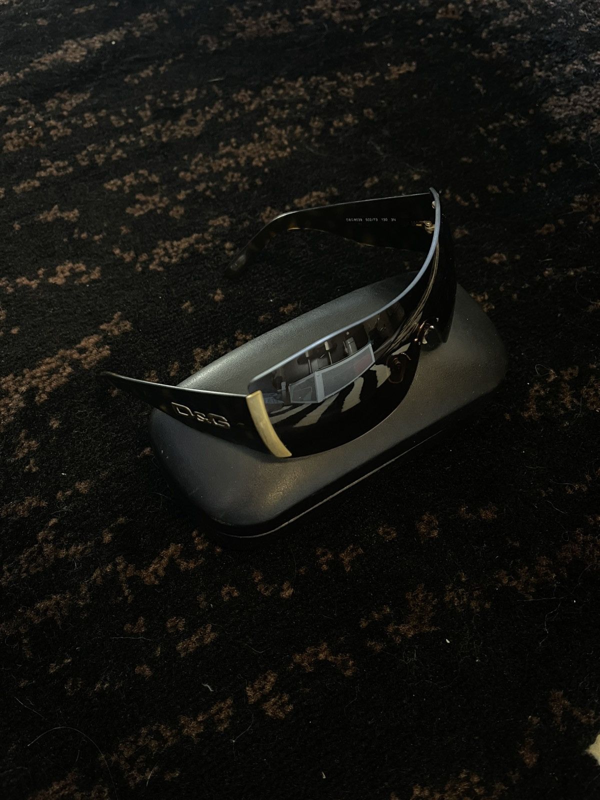 Dolce & Gabbana Black/ Gold Unisex Dolce & Gabbana D&G8093 Y2K Sunglasses Size ONE SIZE - 1 Thumbnail