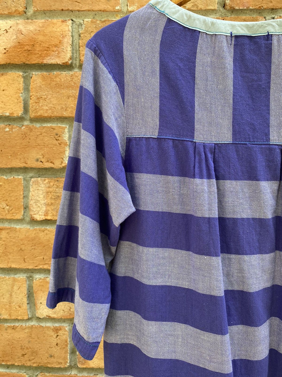 Zucca Zucca stripped ruffle purple blouse Size M / US 6-8 / IT 42-44 - 7 Thumbnail