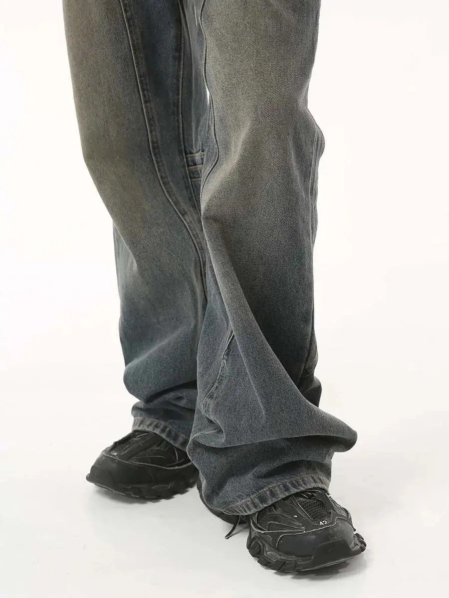 Japanese Brand Retro loose casual micro flared jeans Size US 32 / EU 48 - 3 Thumbnail