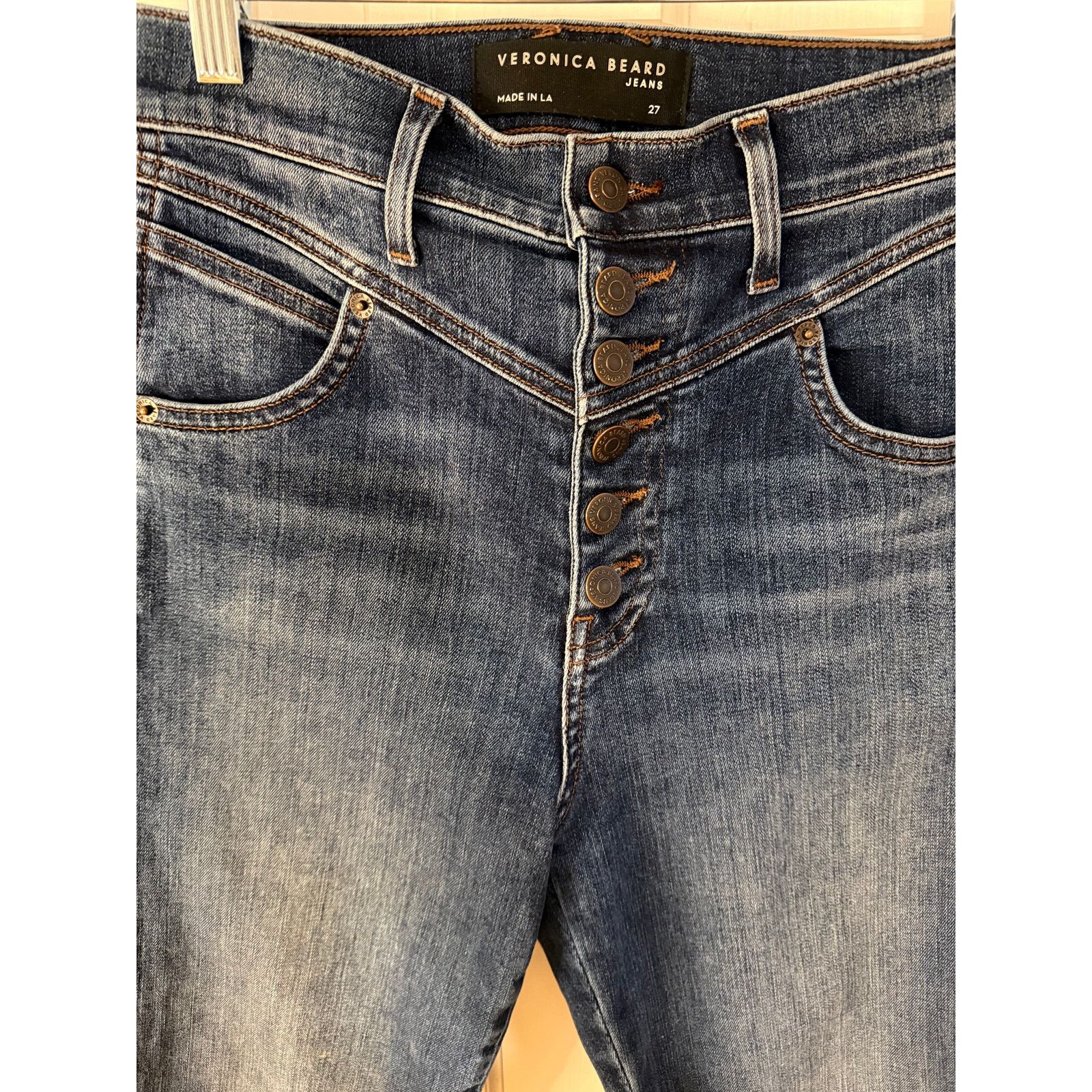 Veronica Beard Veronica Beard Ryleigh High Rise Button Up Jeans Size 27 Size 27" / US 4 / IT 40 - 6 Thumbnail