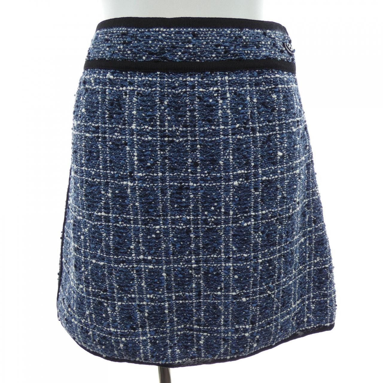 Dior Dior Christian Dior Cannage Cotton Blend Tweed Skirt Textile Skirts 514J03A7521 DUTY FREE for USA Size ONE SIZE - 1 Thumbnail