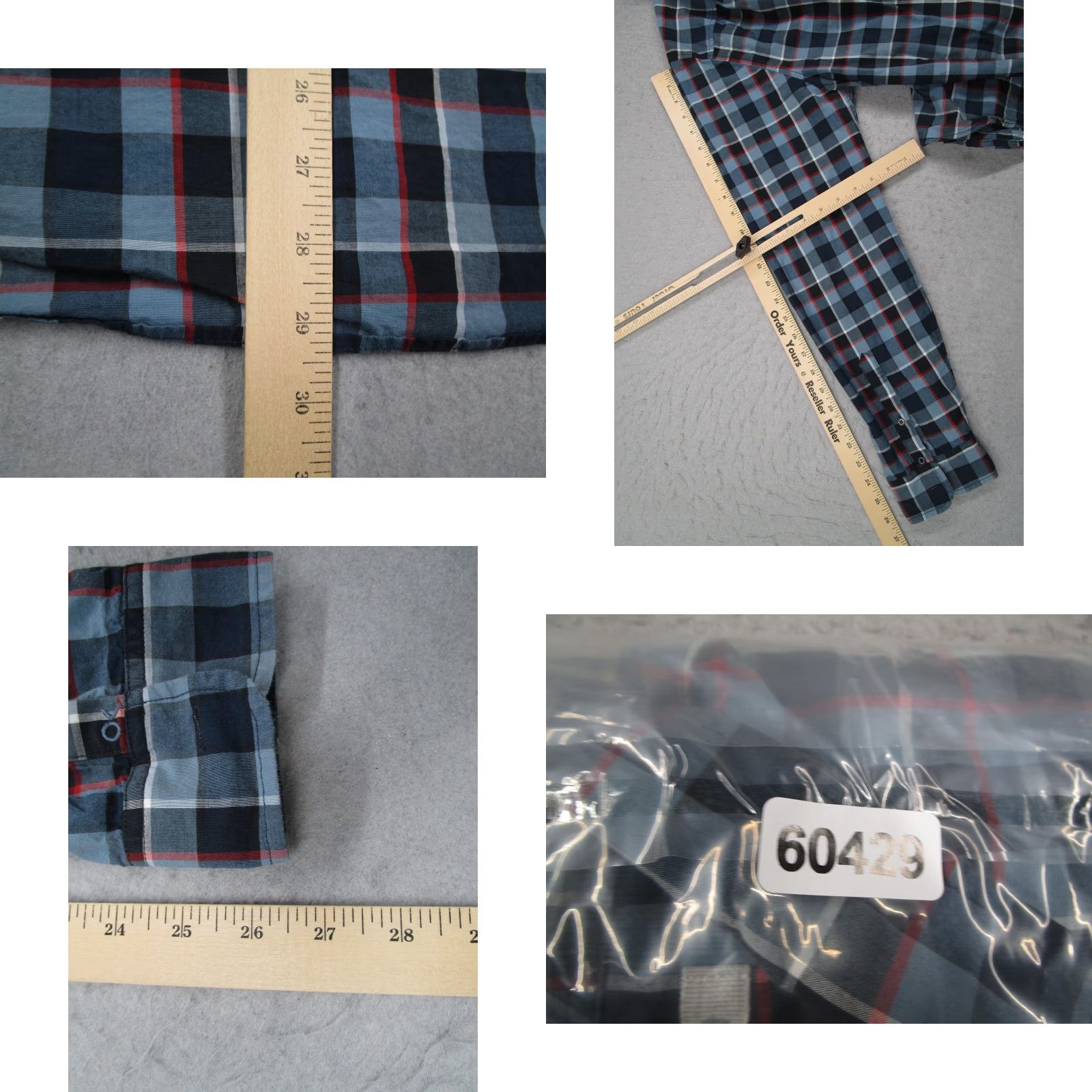 Outerknown Outerknown Shirt Mens XL Blue Plaid Organic Cotton Button Front Long Sleeve Size US XL / EU 56 / 4 - 8 Thumbnail