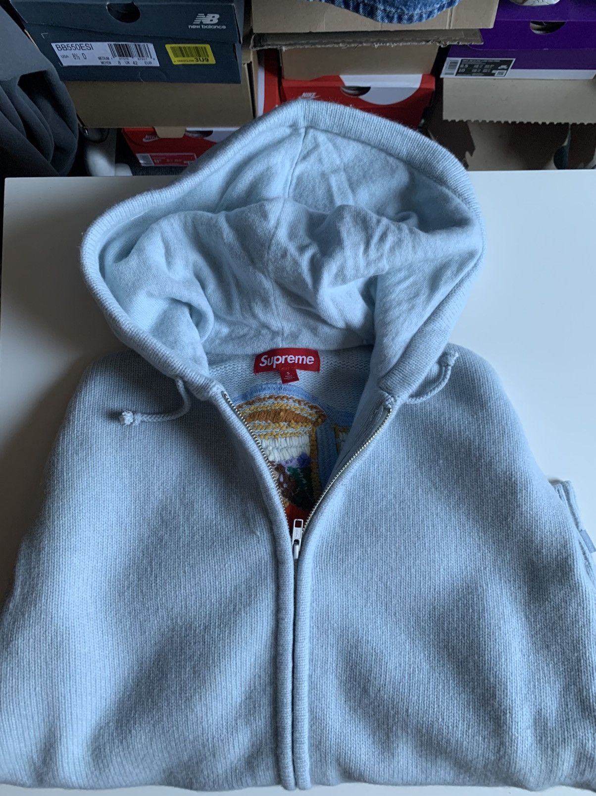 Supreme Last Supper Embroidered Zip Up Hooded Sweater | Grailed