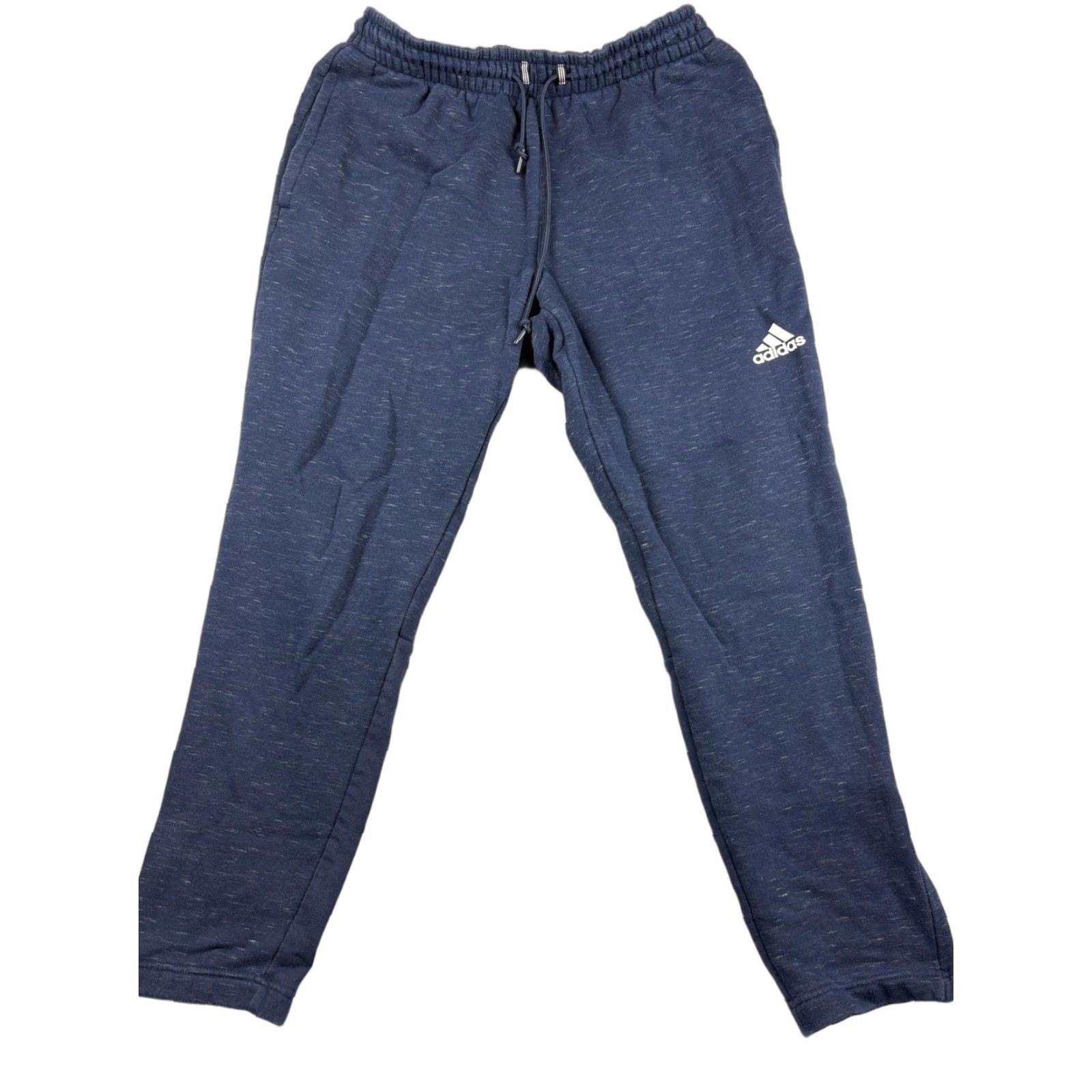 Adidas Adidas Pants Mens Large Blue Athletic Joggers Sweatpants Drawstring Logo Pockets Size US 33 - 1 Thumbnail