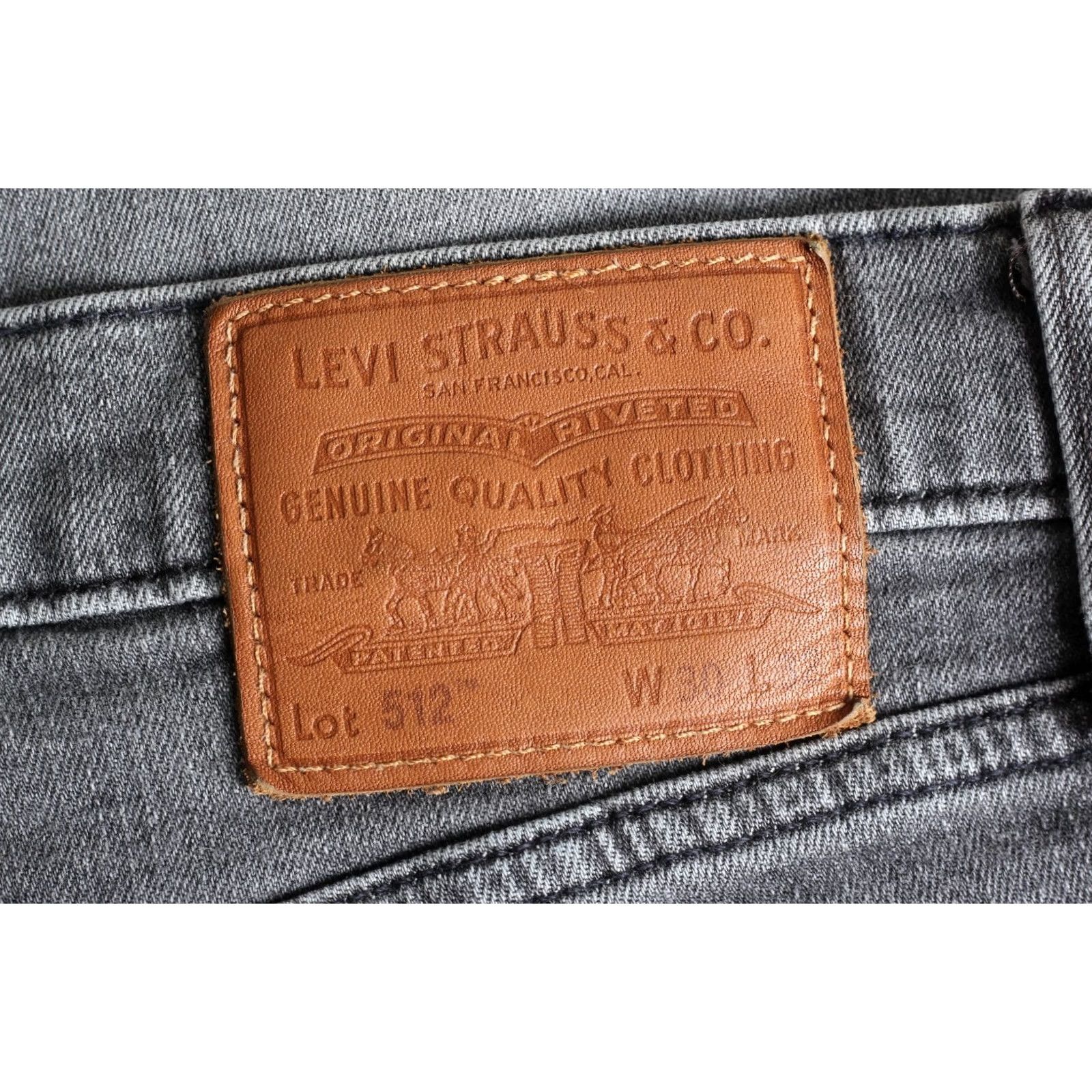 Levi's LEVI’S 512 PREMIUM Jeans Men Slim Tapered Big E 30x30 30x32 W30 L30 Denim Grey Size US 30 / EU 46 - 2 Thumbnail