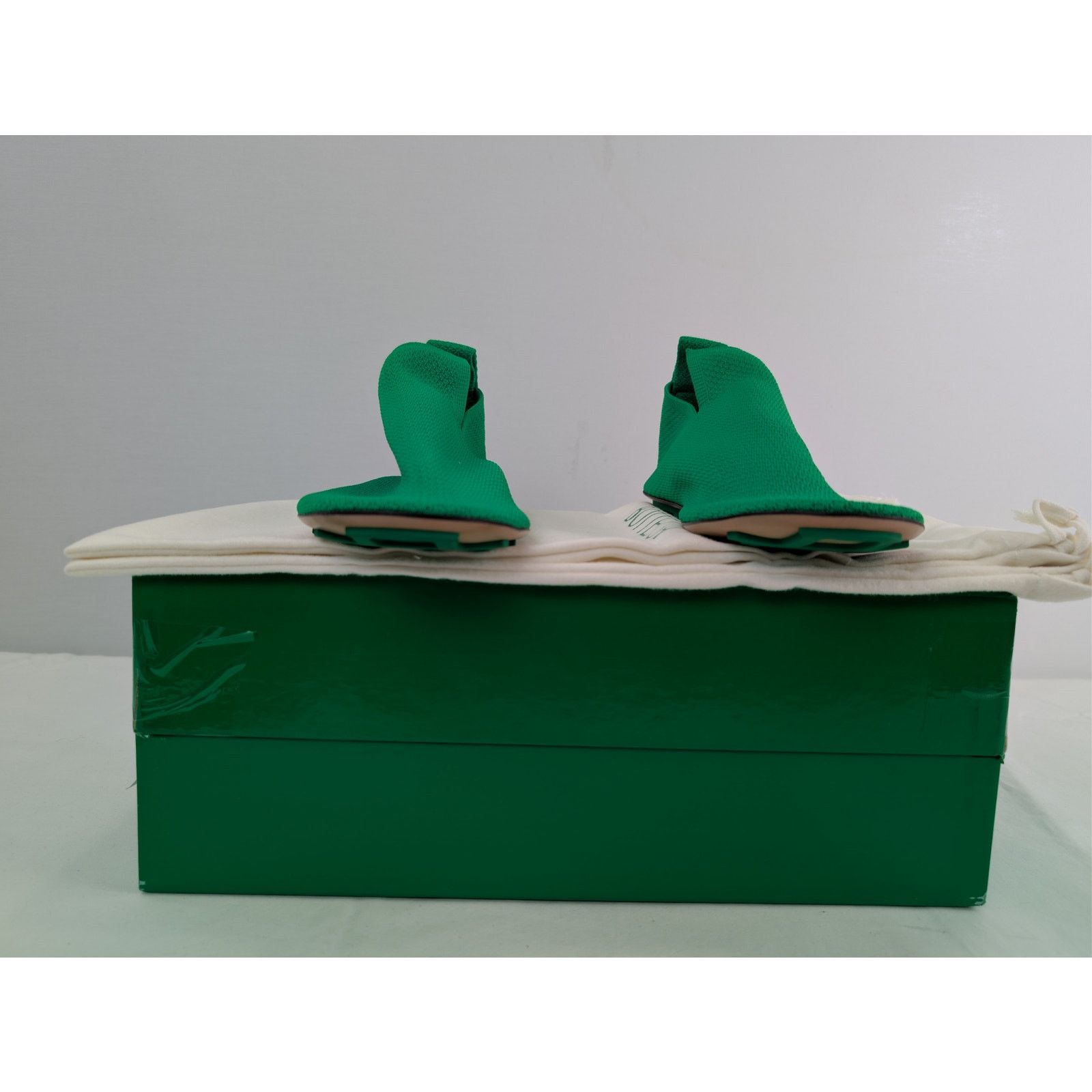 Bottega Veneta o1rshd1 Tech Knit Stretch Lattice Slippers in Green Size US 8 / EU 41 - 18 Thumbnail