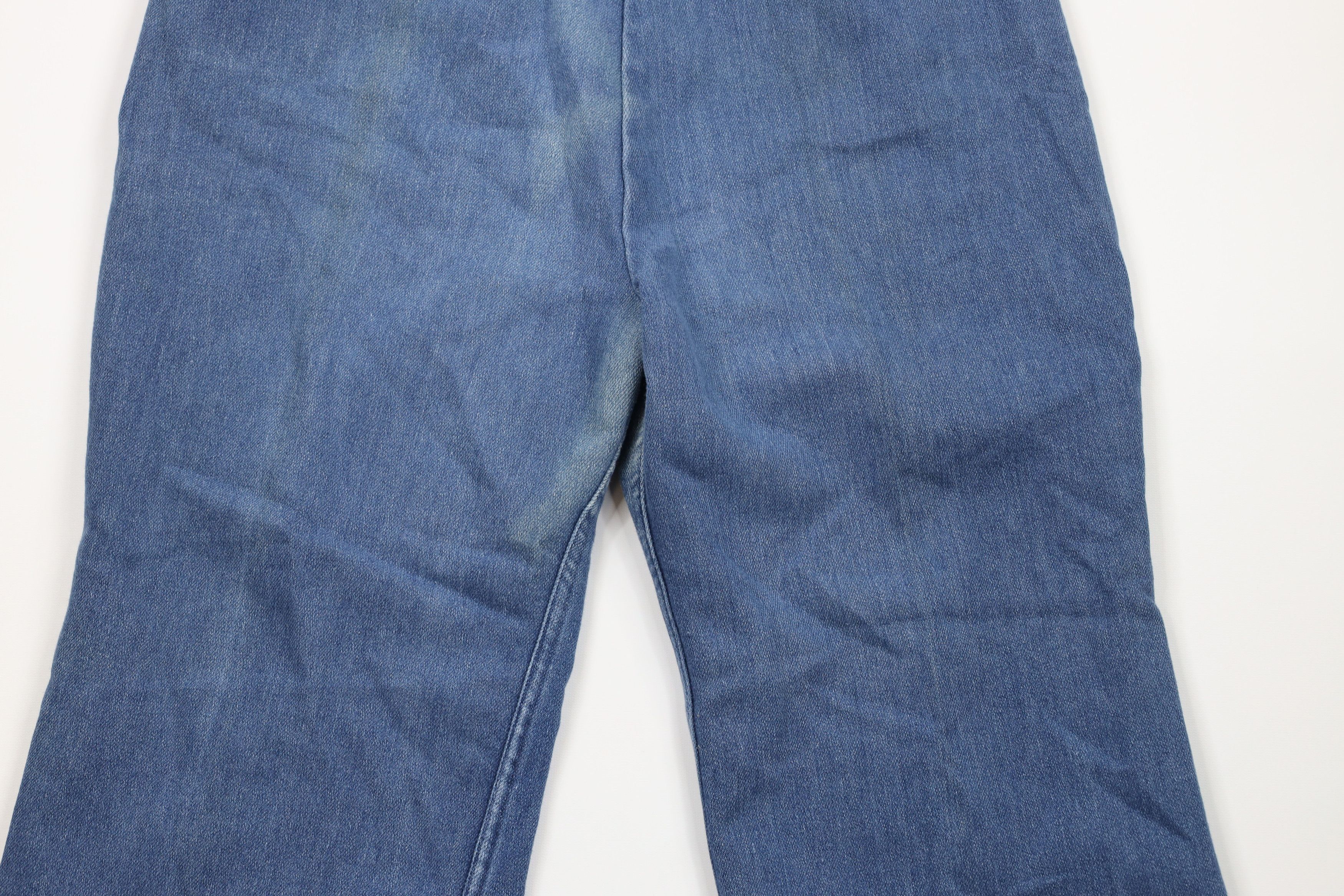 Vintage × Wrangler Vintage 70s Wrangler Wide Leg Bell Bottoms Jeans Blue USA Size US 34 / EU 50 - 11 Thumbnail