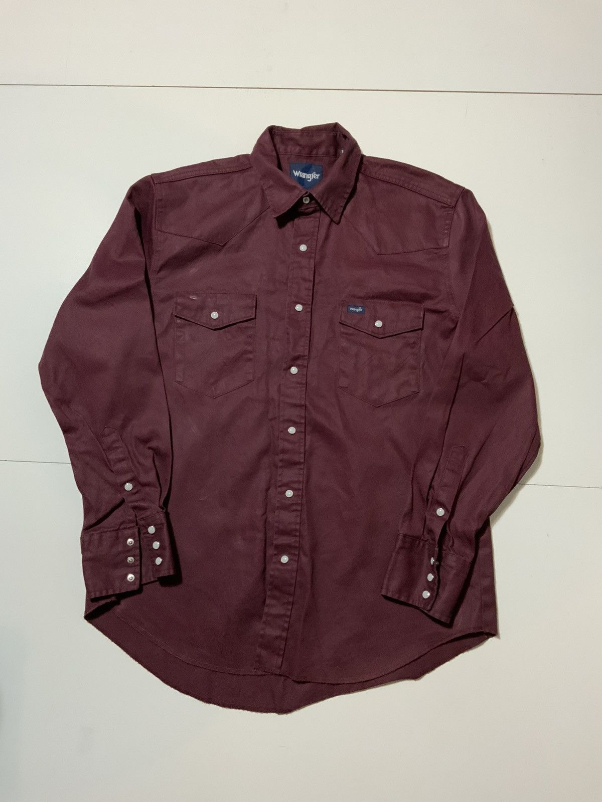 Wrangler Vintage Wrangler Brushpopper Pearl Snap Western Button Shirt Size US L / EU 52-54 / 3 - 1 Thumbnail