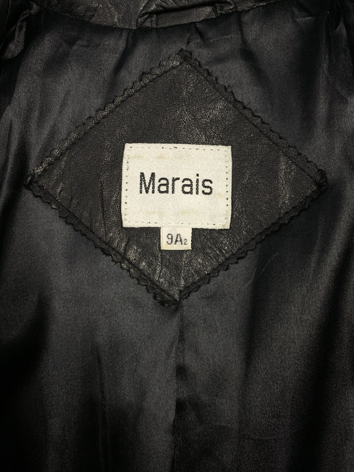 Other Vintage Marais Cowhide Leather Lace-up Punk Style Overcoat Size M / US 6-8 / IT 42-44 - 16 Thumbnail