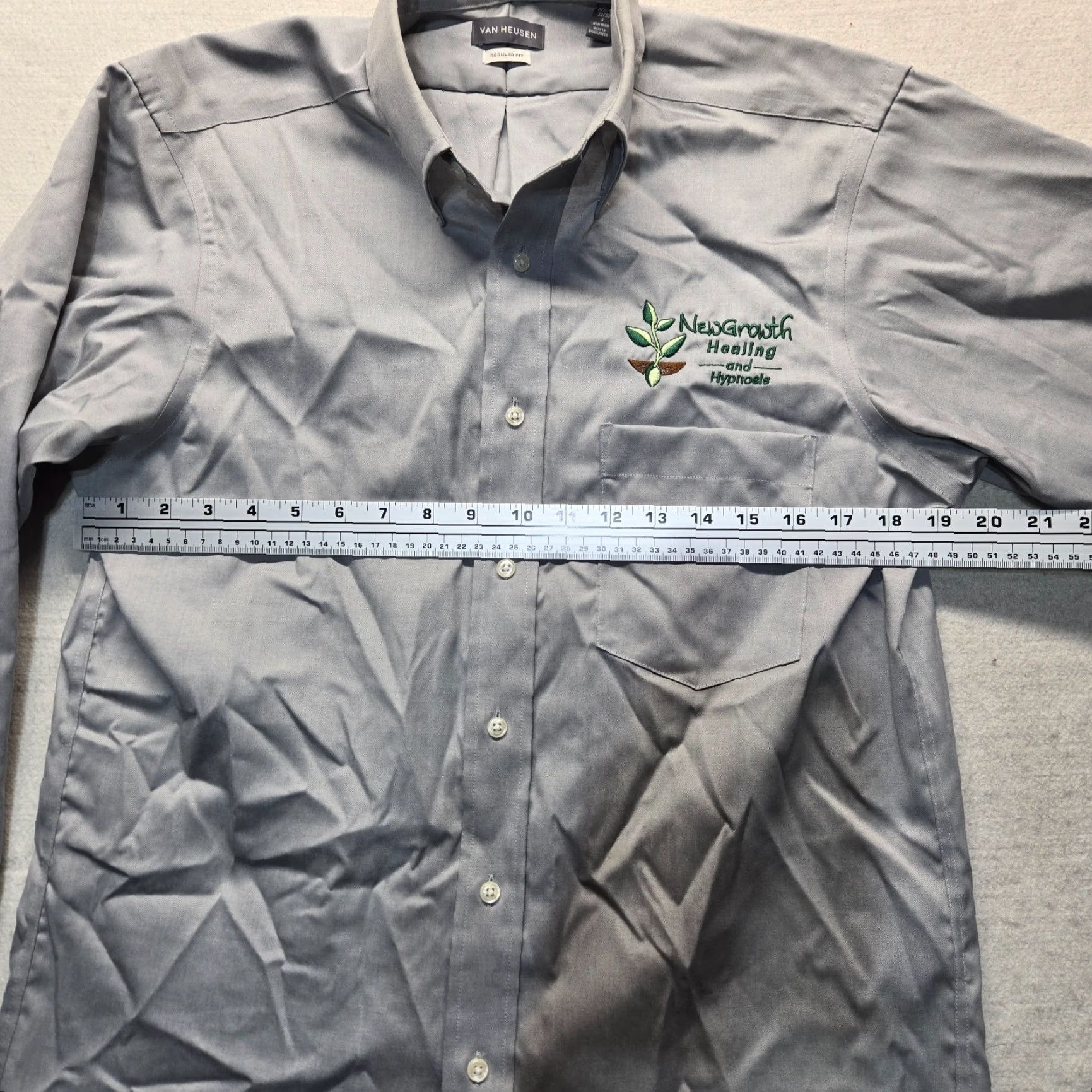 Van Heusen Van Heusen Shirt Adult Men's S Small Gray Button Up 14.5 15 Size US S / EU 44-46 / 1 - 4 Thumbnail