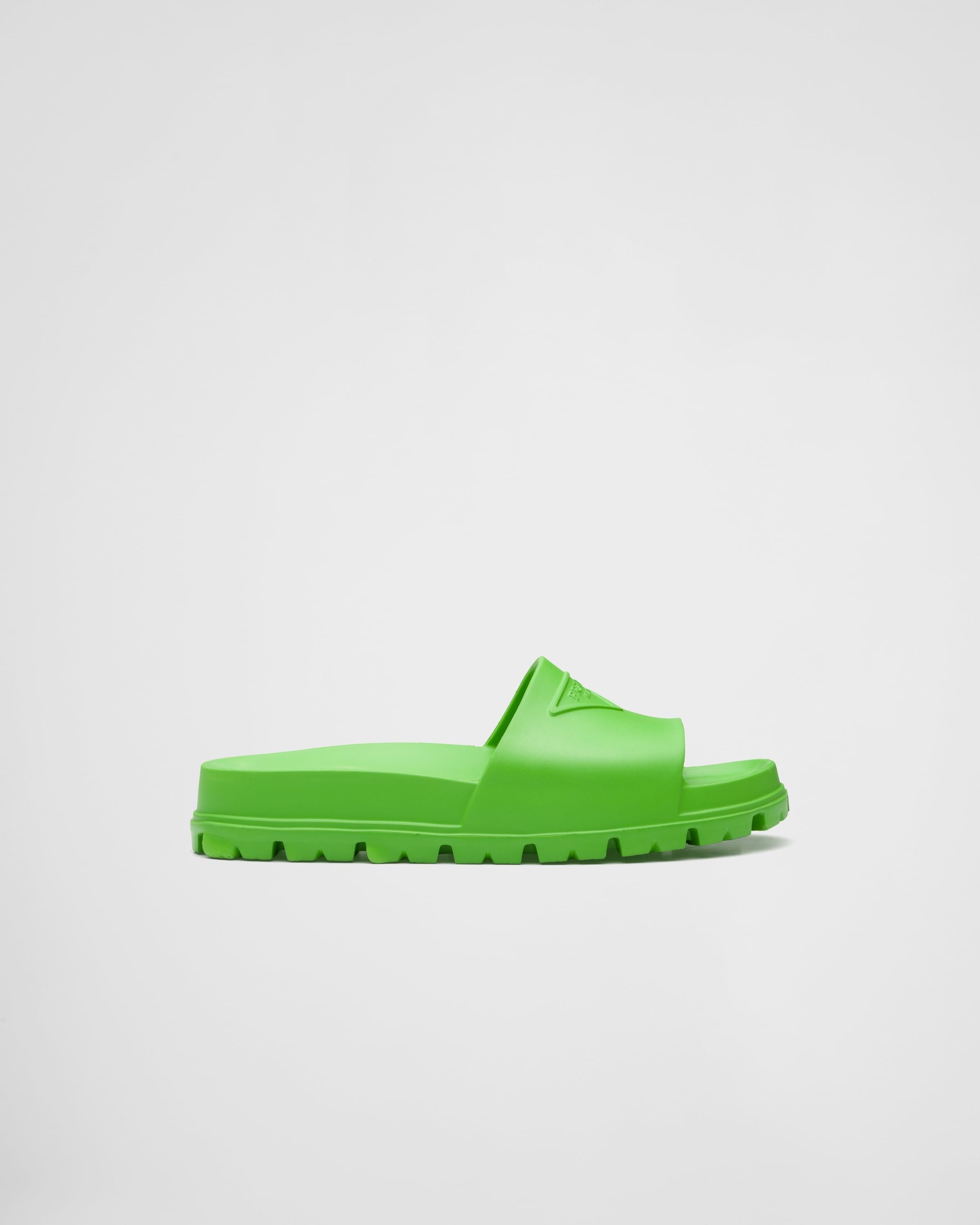 Prada o1B3y1r0226 Rubber Slides in Green Size US 9 / EU 42 - 2 Thumbnail