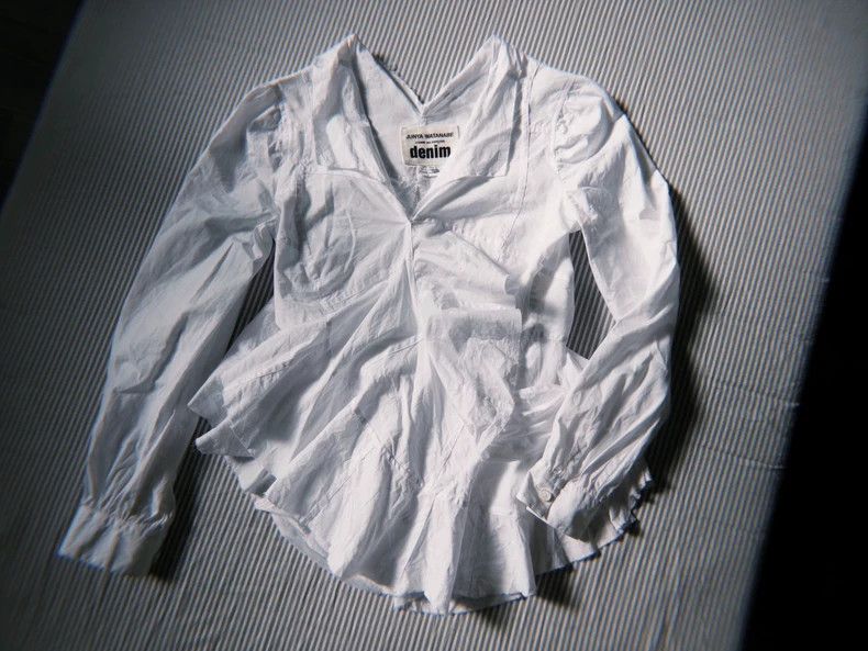 Comme des Garcons Comme Des Garcons White ruffled irregular long-sleeved shi Size XS / US 0-2 / IT 36-38 - 1 Thumbnail