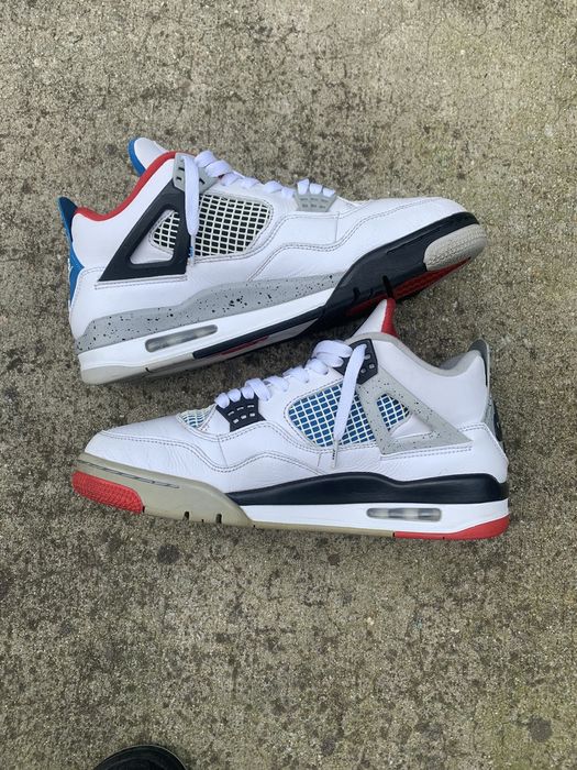 jordan 4 white military blue fire red