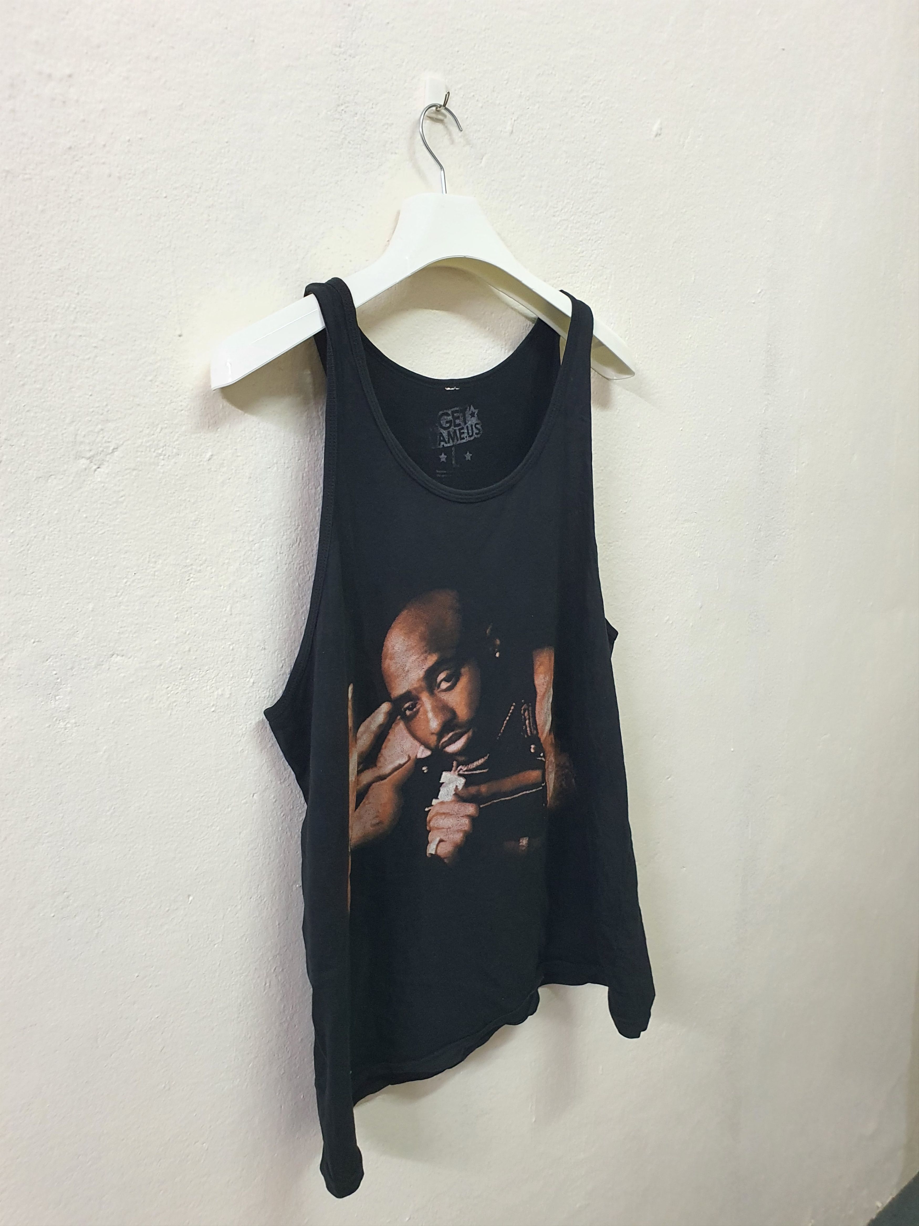 Rap Tees Vintage 00s Tupac Shakur Frame Sleeveless 🔥 Size US L / EU 52-54 / 3 - 5 Thumbnail