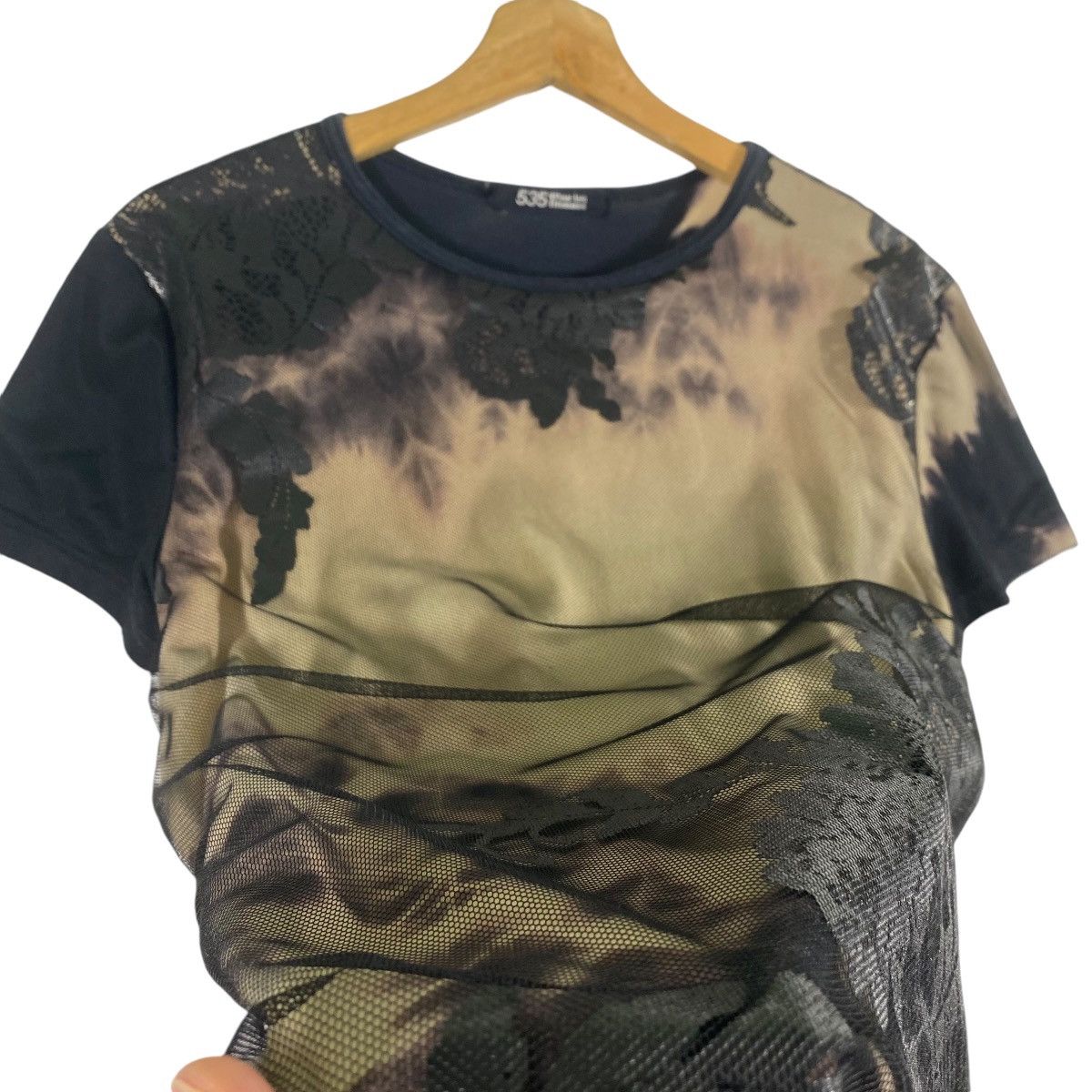 5351 POUR LES HOMMES × Vintage Vintage 5351 Pour Les Homme Mesh Tshirt Tie Dye S Size Size S / US 4 / IT 40 - 6 Thumbnail