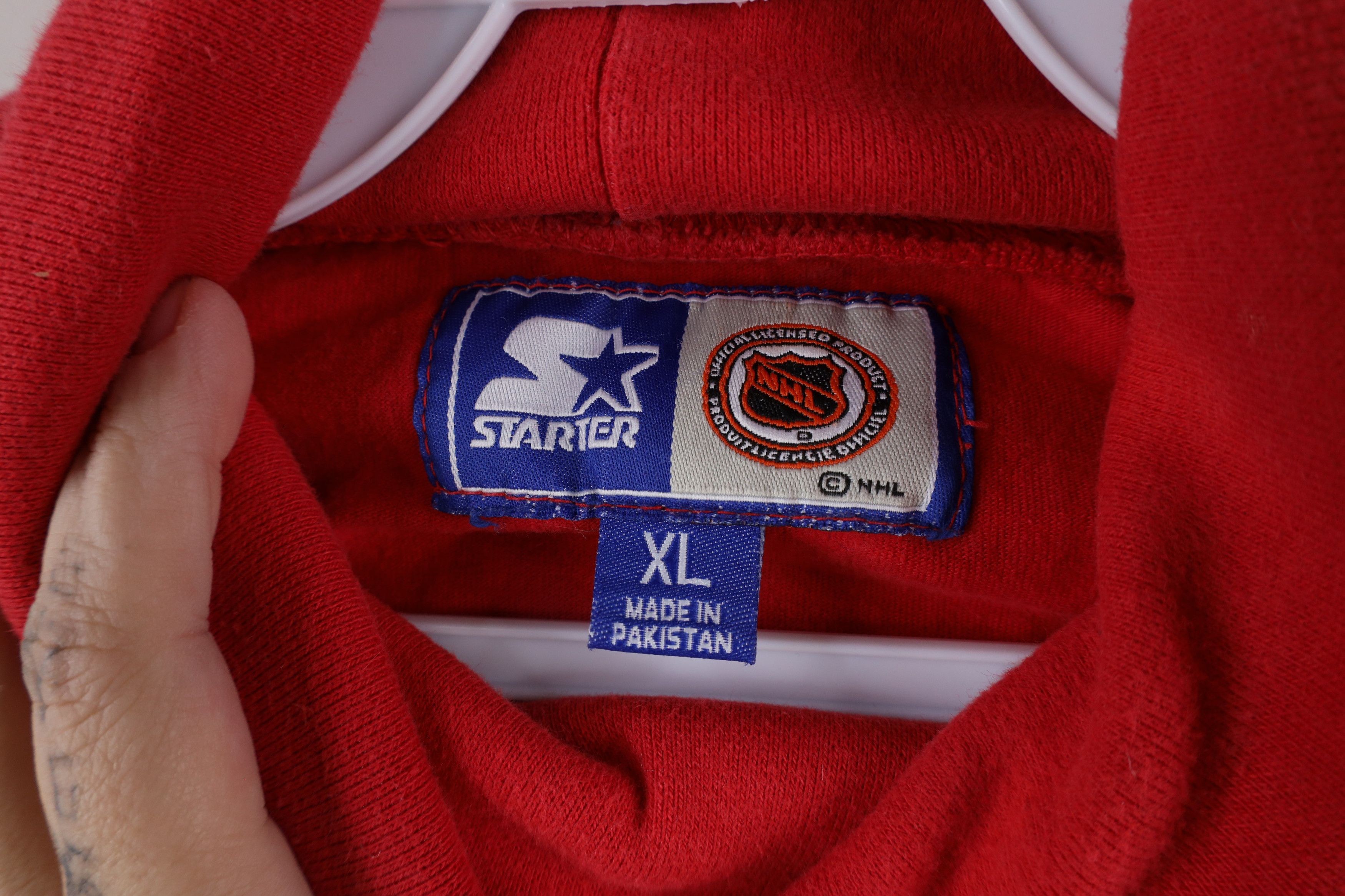 Starter × Vintage Vintage 90s Starter Red Wings Hockey Turtleneck T-Shirt Size US XL / EU 56 / 4 - 7 Thumbnail