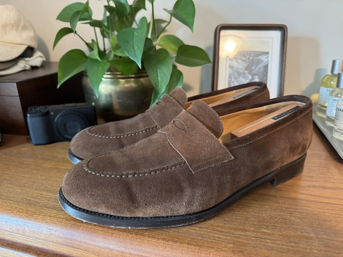 MORJAS Brown Suede Morjas Loafers Size US 12.5 / EU 45-46 - 1 Thumbnail