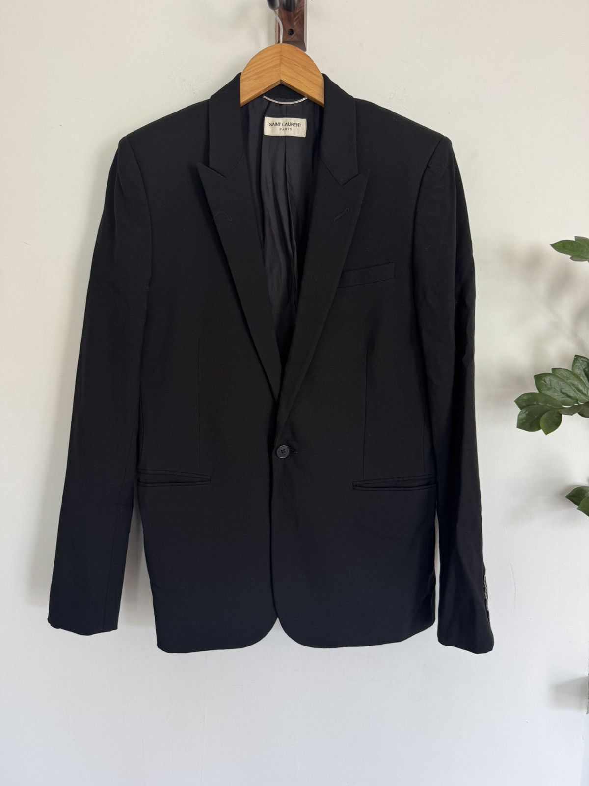 Saint Laurent Paris Hedi FW14 Peaked Le Smoking Blazer Size 48R - 1 Thumbnail