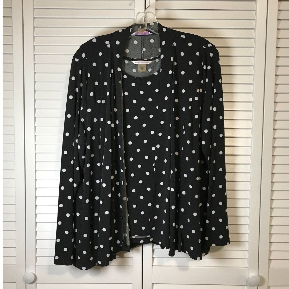 Other Allison Daley Pok-a-dot Long Sleeve Tank & Jacket Set L Size L / US 10 / IT 46 - 1 Thumbnail