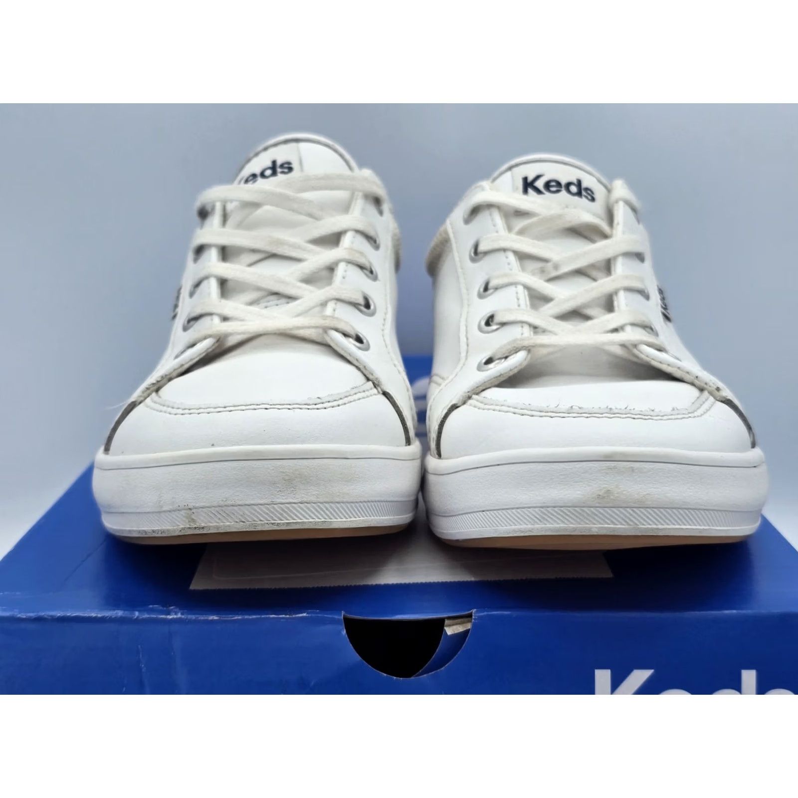 Keds Keds Women's Center4-100 White Leather Sneakers US 7M - Used Good Size US 4 / IT 34 - 2 Thumbnail