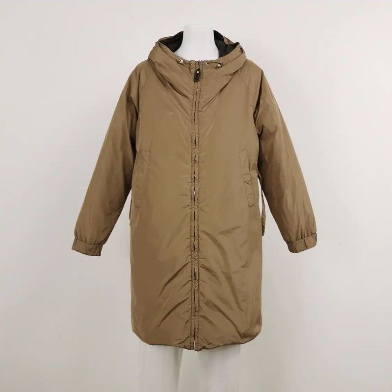 Max Mara MaxMara Winter Color-Blocked Nylon Down Jacket 0089 Size XS / US 0-2 / IT 36-38 - 1 Thumbnail