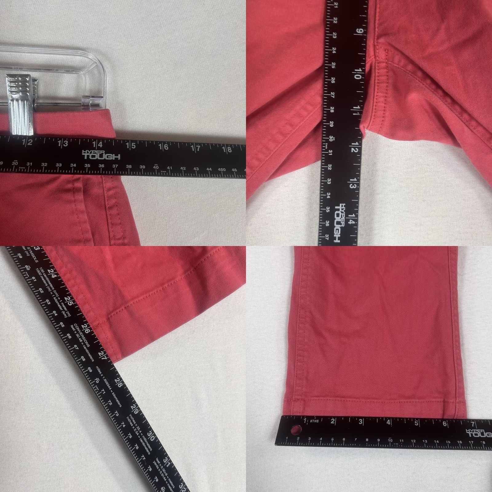 J.Crew J.Crew Chino Pants Womens 00 Red Straight Leg Pockets Casual City College Preppy Size 25" / US 0 / IT 36 - 9 Thumbnail