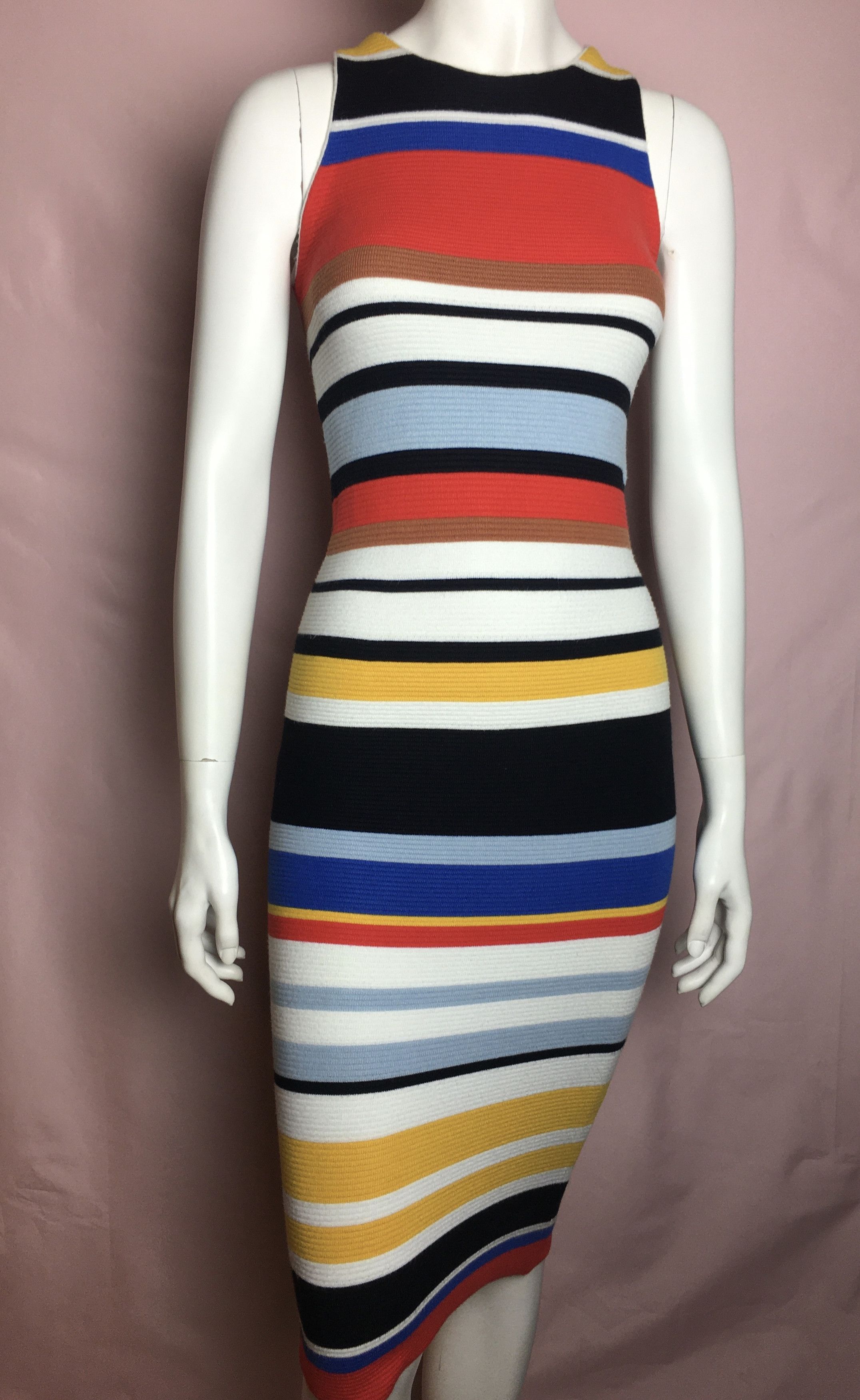 Alice + Olivia Alice + Olivia JENNER Ribbed Midi Dress Size XS / US 0-2 / IT 36-38 - 5 Thumbnail