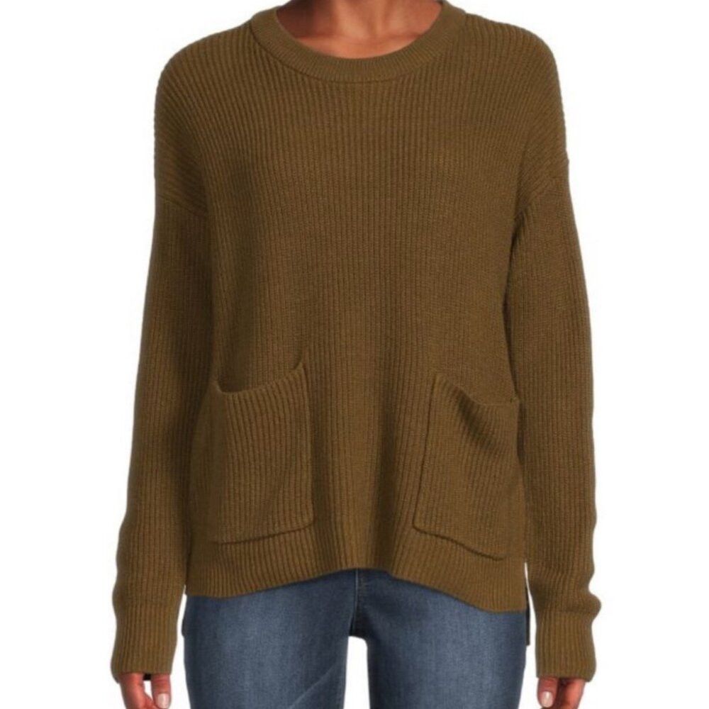 Madewell MADEWELL Patch Pocket Olive Sweater Size XS Size XS / US 0-2 / IT 36-38 - 2 Thumbnail