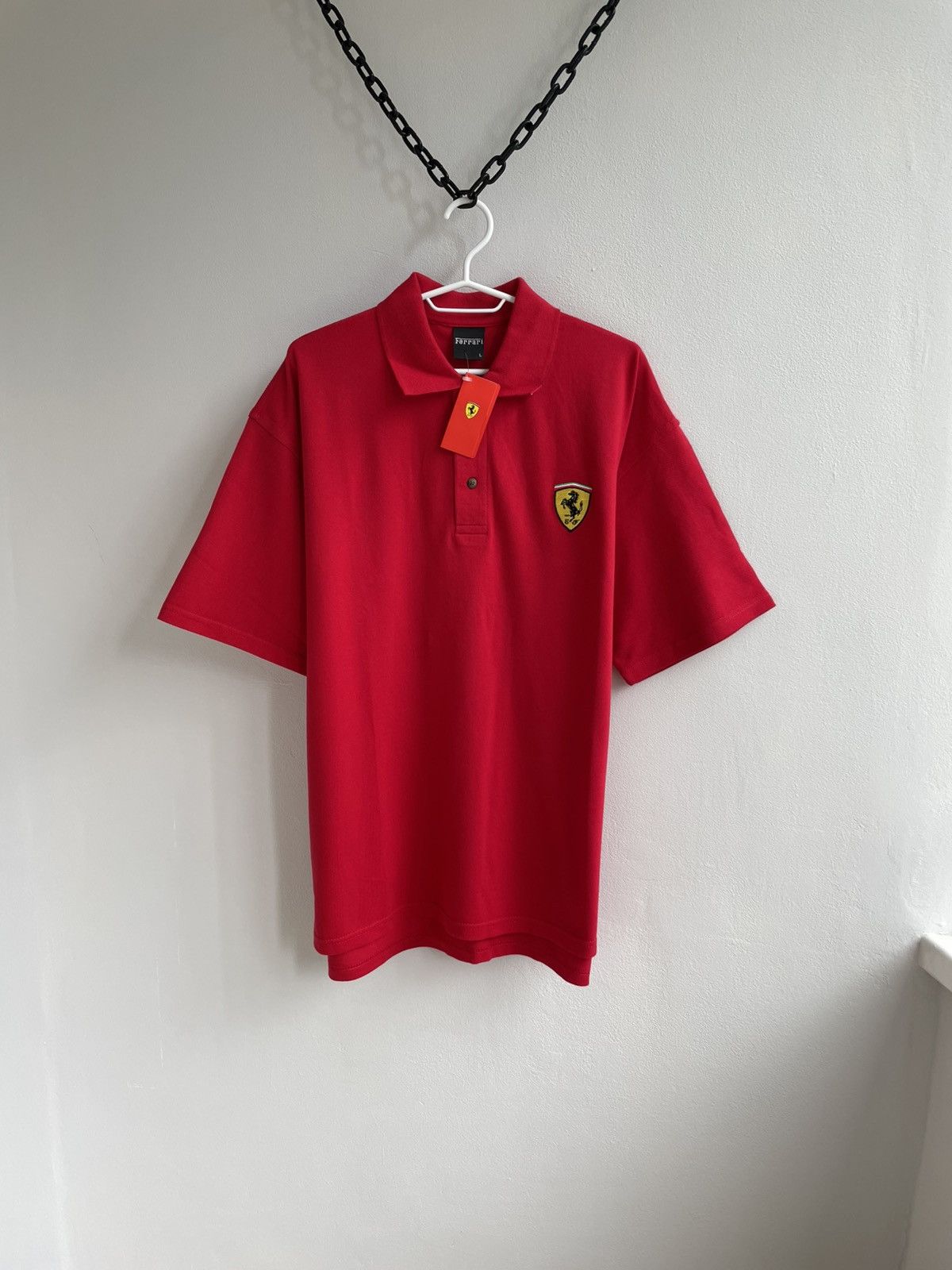Ferrari NEW 2002 Vintage Ferrari Red Polo Shirt SF Logo F1 Formula 1 Size US L / EU 52-54 / 3 - 1 Thumbnail