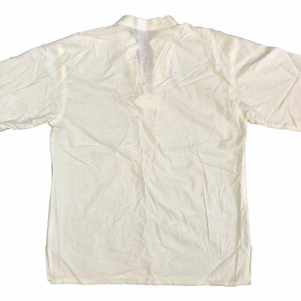 Designer Used White Hand Made Calico Embroidered Blouse XL Size XL / US 12-14 / IT 48-50 - 4 Thumbnail