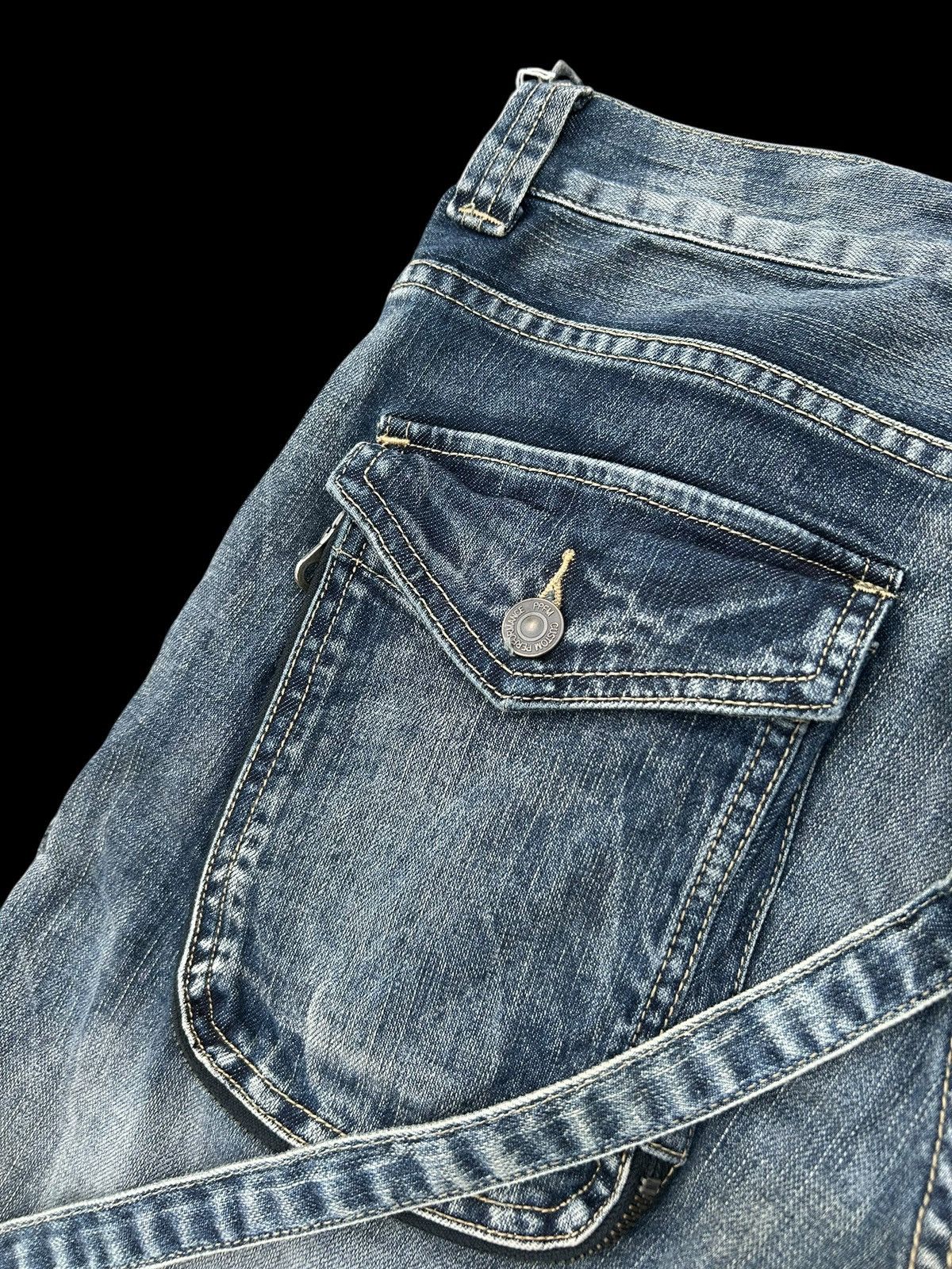 Japanese Brand × Kapital × Vintage PPFM Japanese Punk Style Curve Cut Banana Denim Jeans Rare Size US 32 / EU 48 - 17 Thumbnail