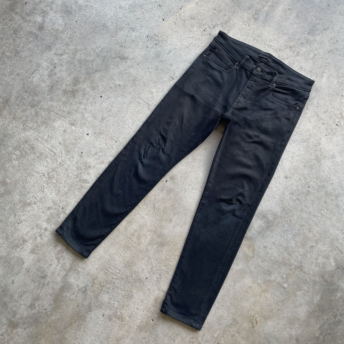 Japanese Brand × Jean Vintage Japanese Brand Black Skinny Jeans Denim Pants W31 Size US 31 - 2 Thumbnail
