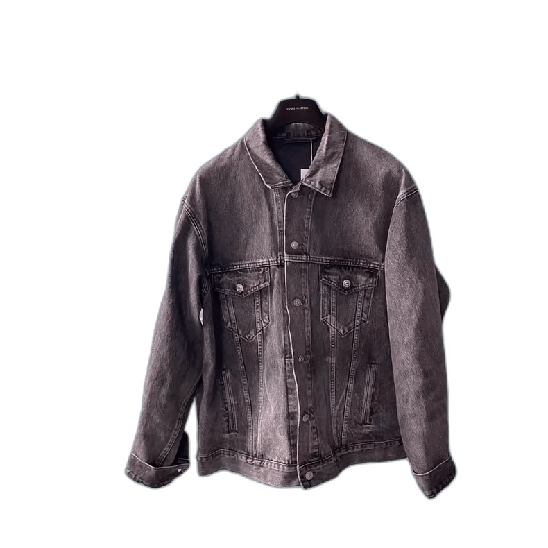 Balenciaga Logo Denim Jacket for Men-yf