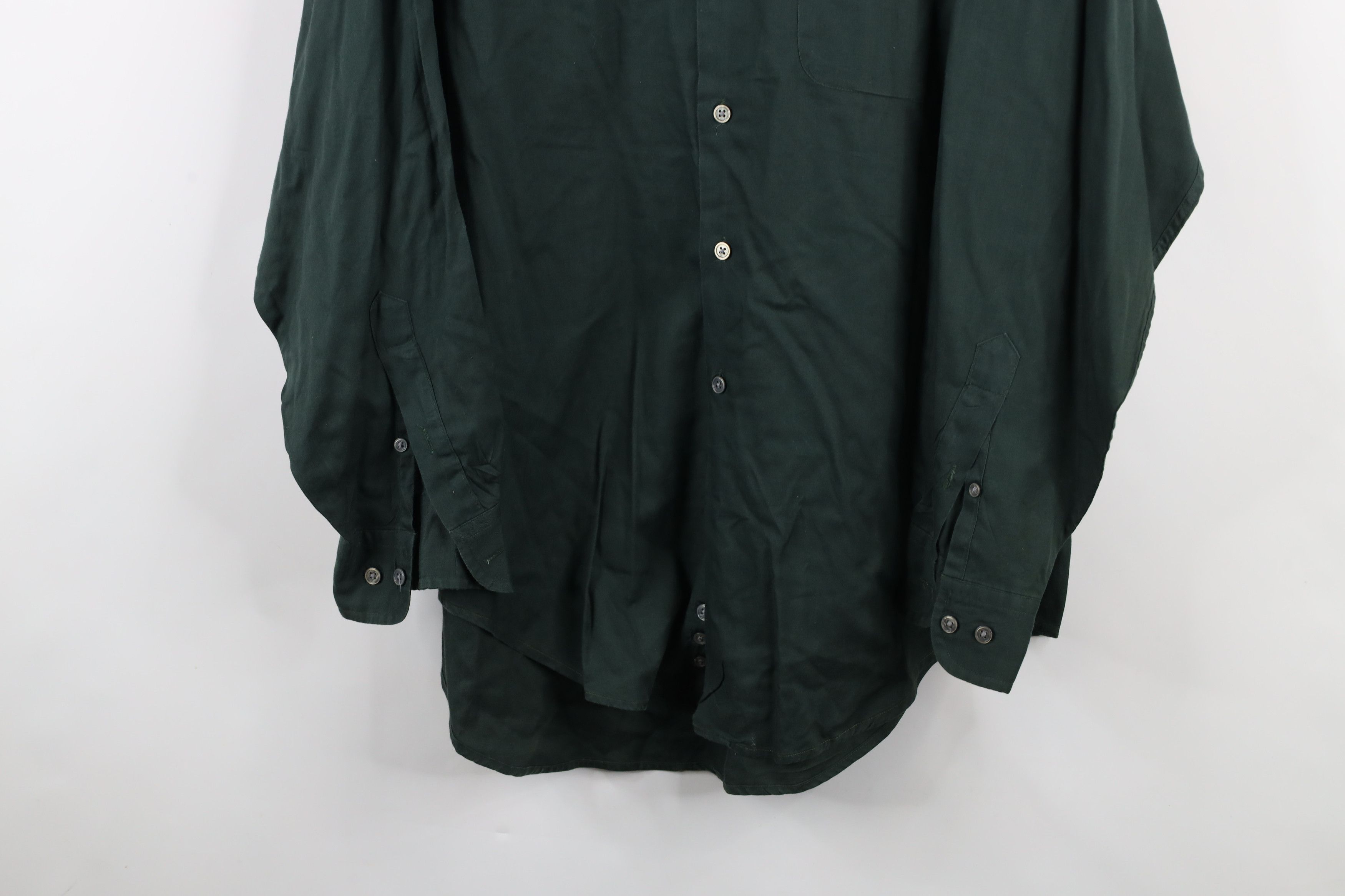 Vintage Vintage 90s Streetwear Baggy Fit Collared Button Shirt Green Size US L / EU 52-54 / 3 - 3 Thumbnail