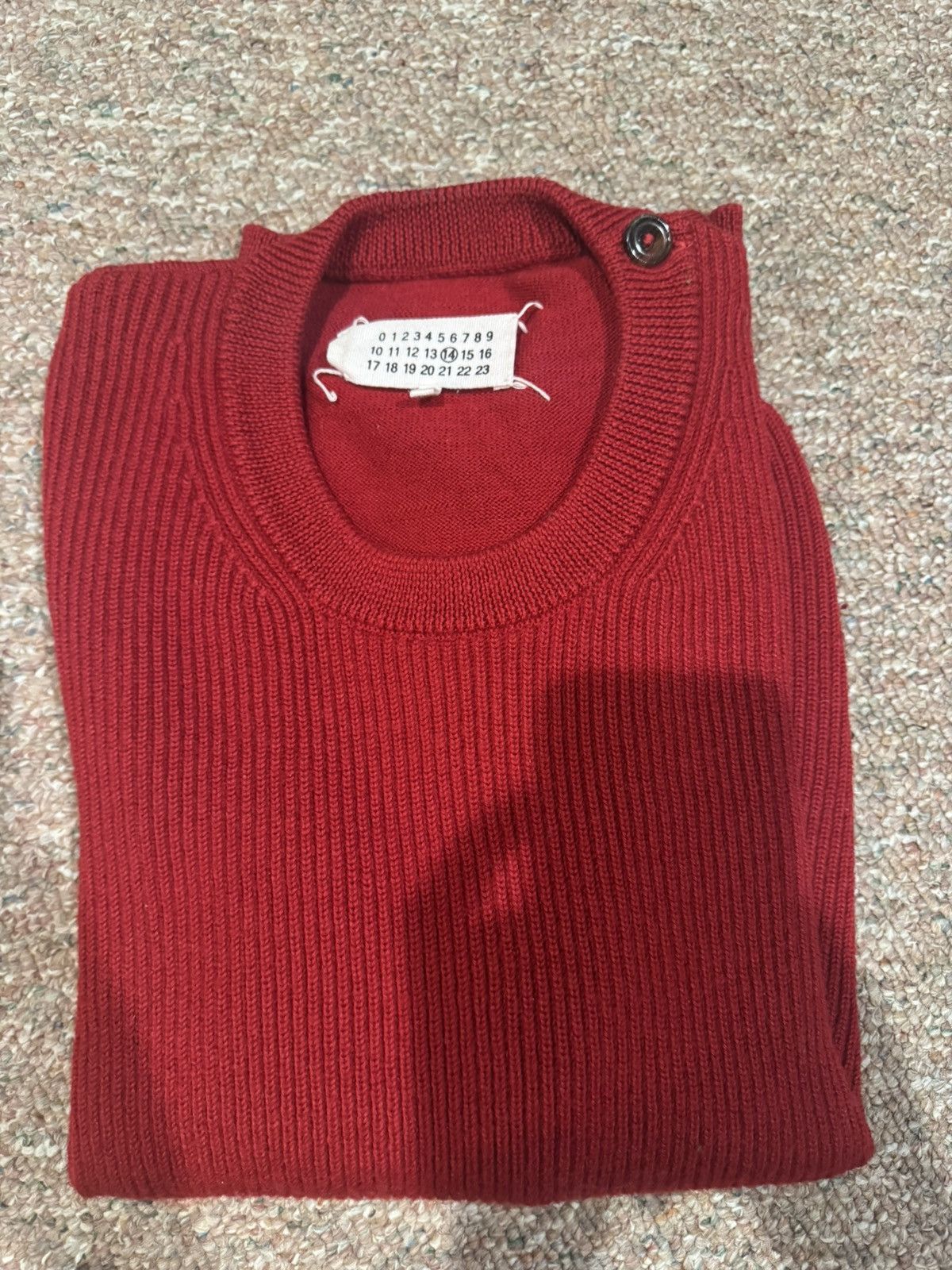 Maison Margiela Mason Margiela Red Wool Sweater Size US M / EU 48-50 / 2 - 4 Thumbnail