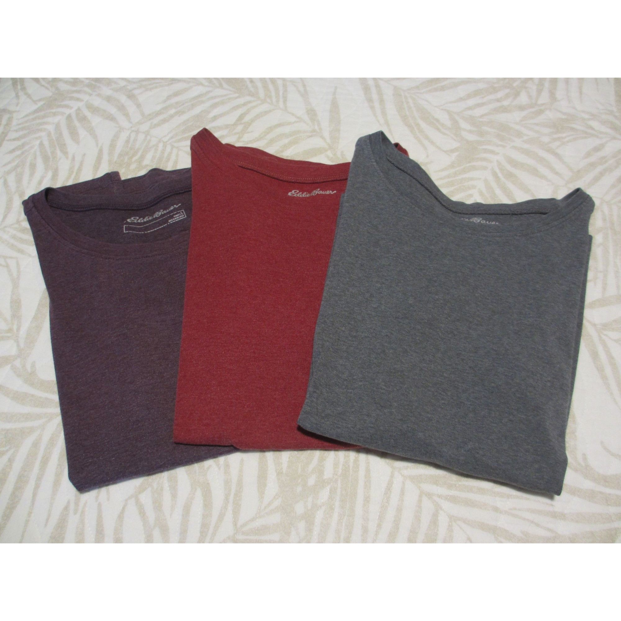 Eddie Bauer Lot of 3 Eddie Bauer Womens Classic Fit Crewneck T-Shirts In Size L / US 10 / IT 46 - 1 Thumbnail