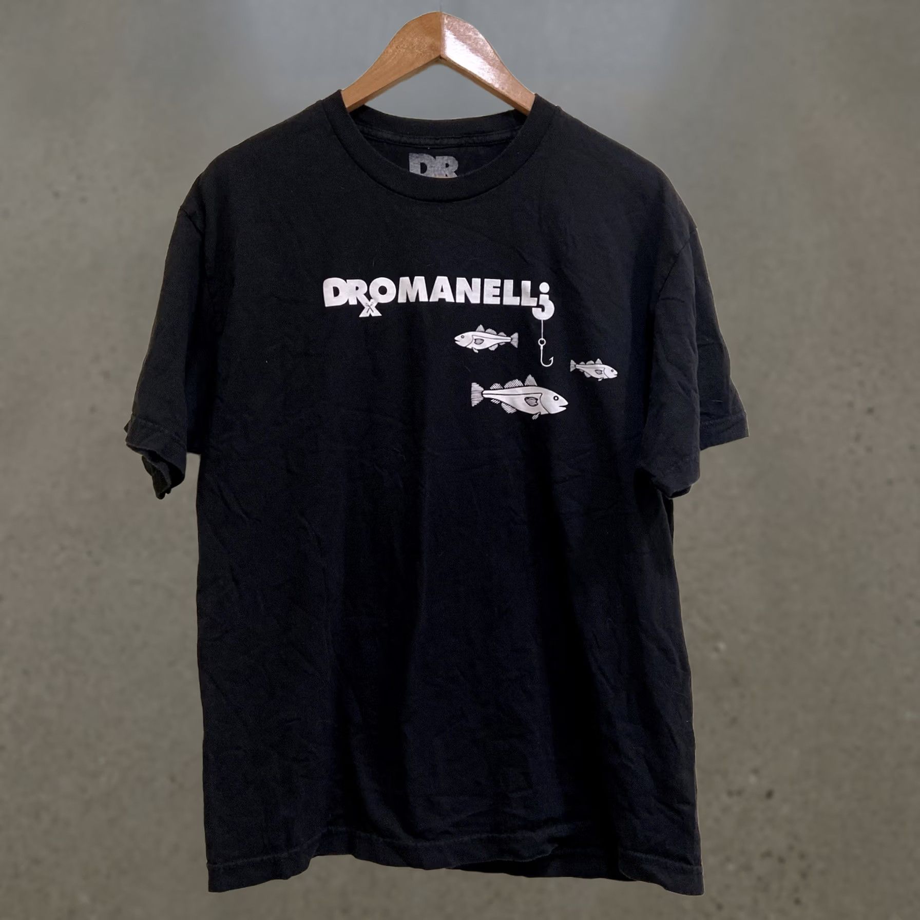 Vintage Romanelli DRx Black Fishing T-Shirt Men L Short Sleeve Streetwear Basic Tee Size US L / EU 52-54 / 3 - 1 Thumbnail