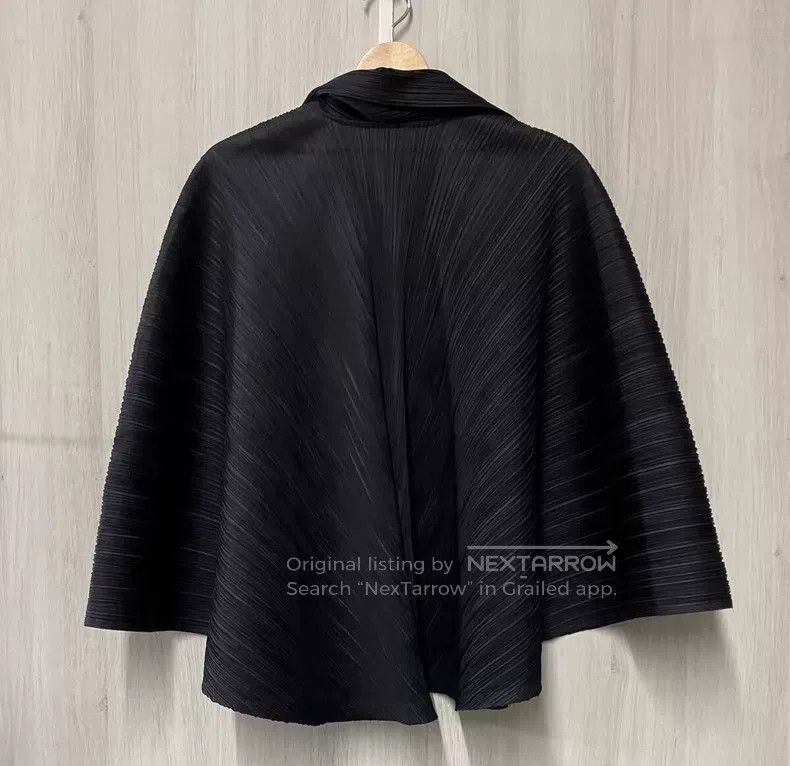 Issey Miyake Issey Miyake Black Ruched Cardigan Size L / US 10 / IT 46 - 2 Thumbnail